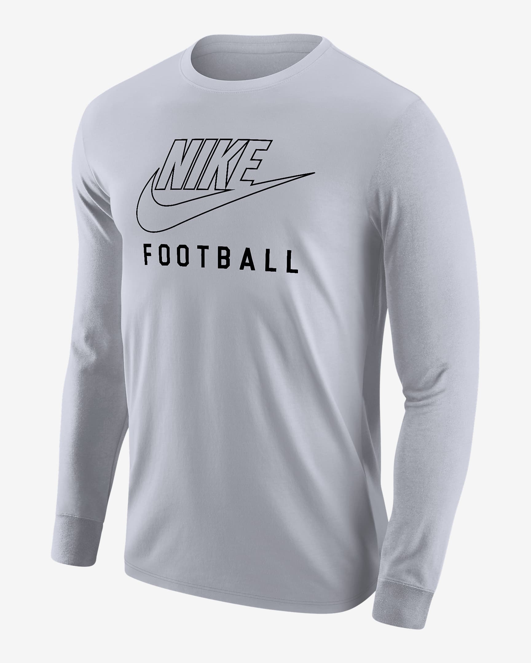 Nike Swoosh Men's Football Long-Sleeve T-Shirt - White