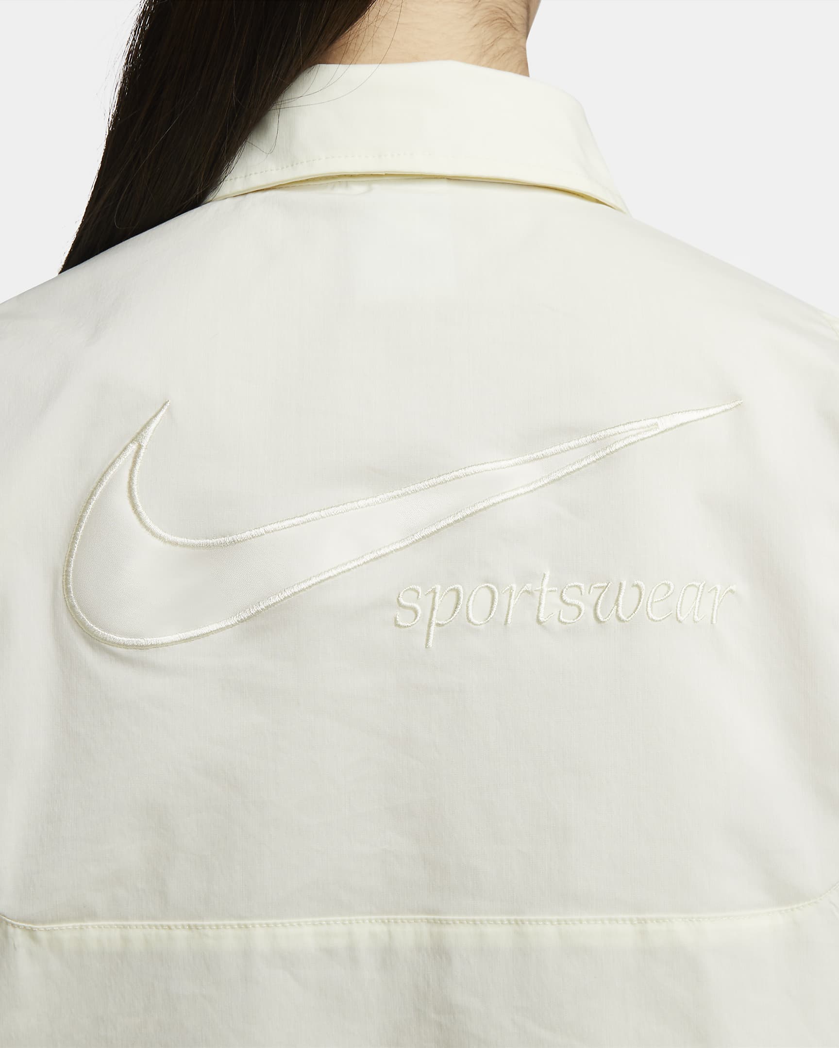 Nike Sportswear Collection Women's Collared Short-Sleeve Top - Coconut Milk/Coconut Milk/Coconut Milk