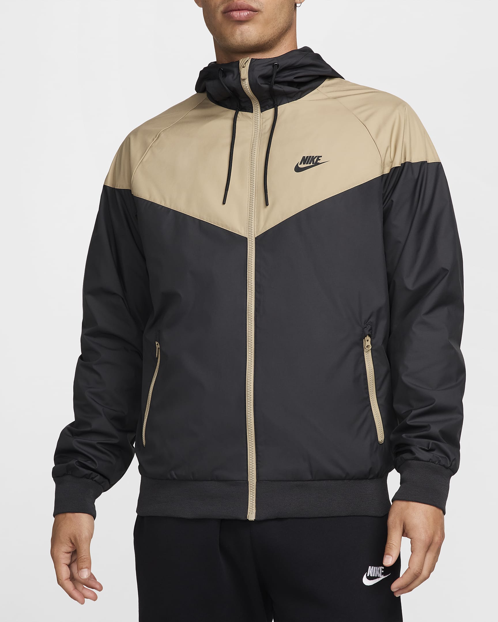 Nike Sportswear Windrunner-jakke til mænd - sort/Khaki/sort