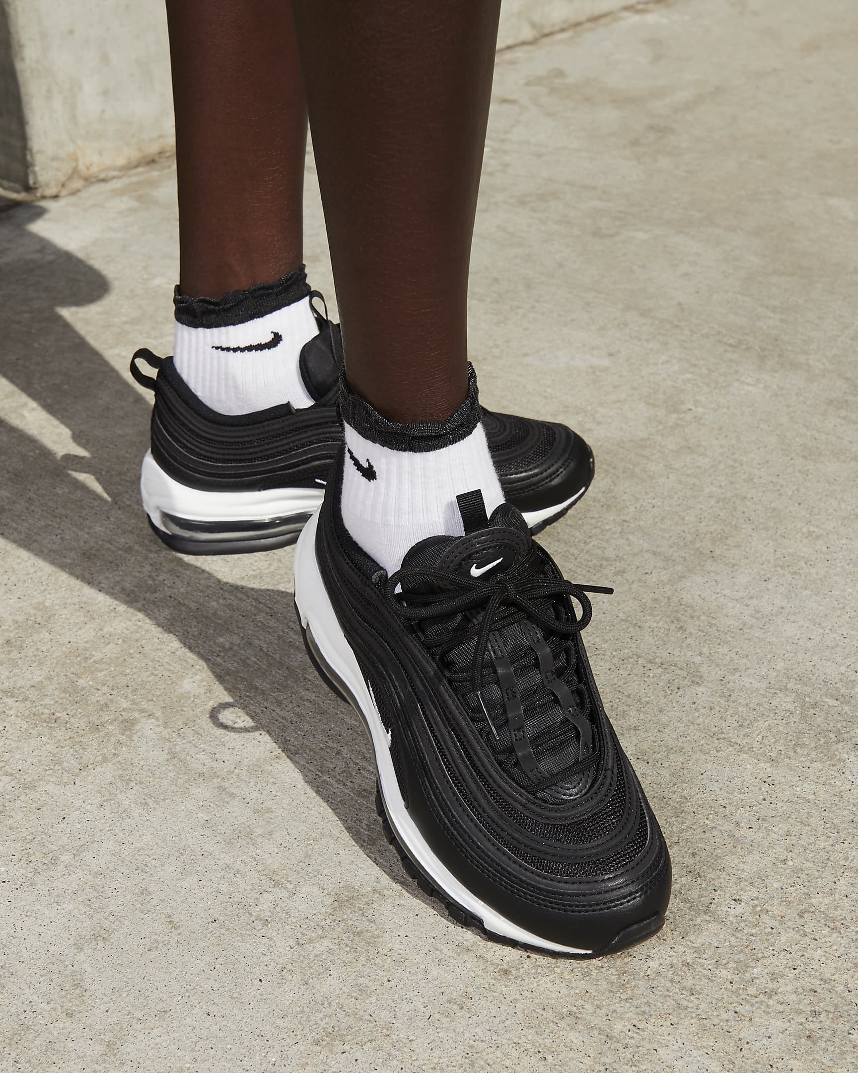 Nike Air Max 97 Women's Shoes - Black/Black/White