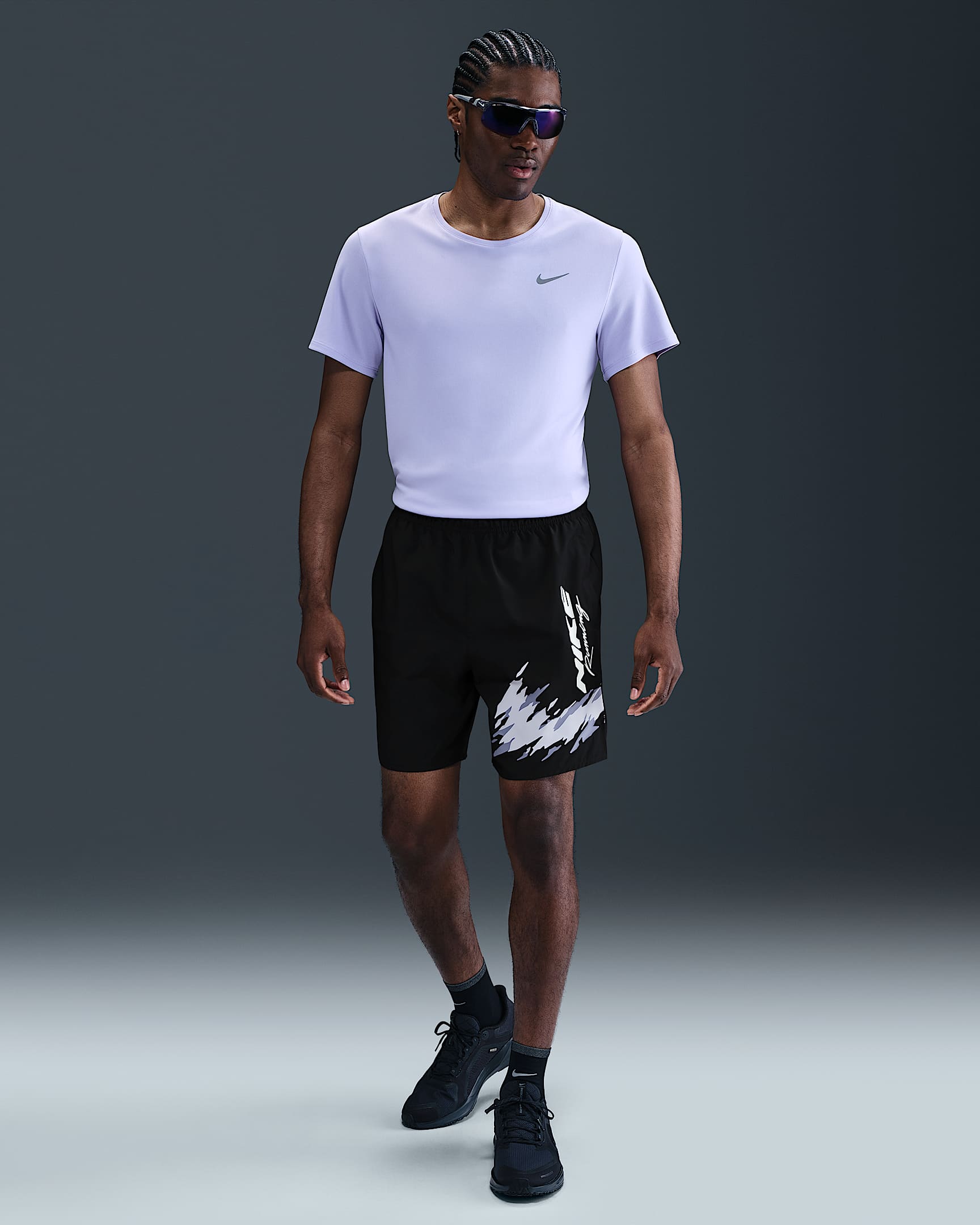 Nike Challenger Men's Dri-FIT 18cm (approx.) Brief-Lined Running Shorts - Black
