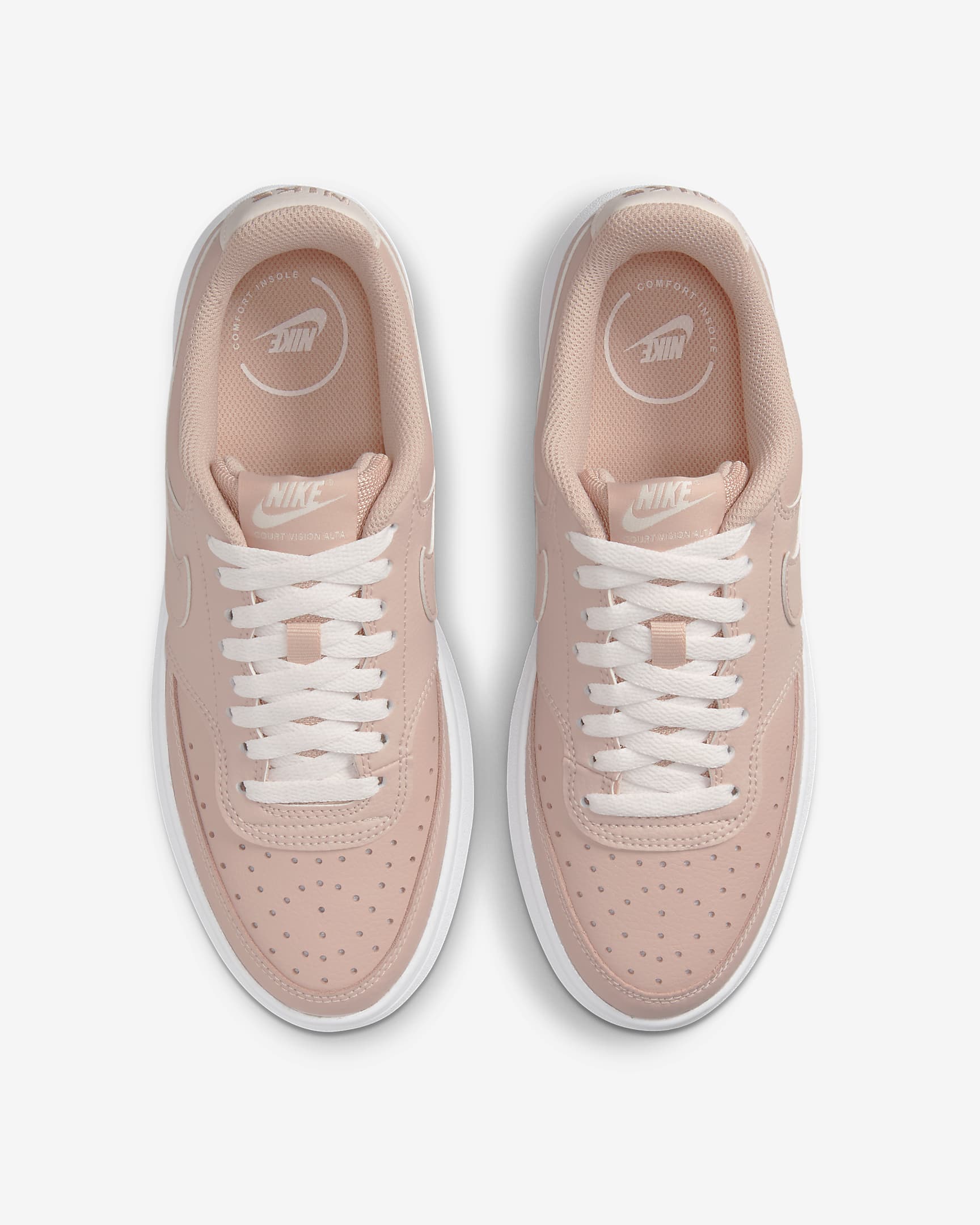 Nike Court Vision Alta Damesschoen - Pink Oxford/Wit/Light Soft Pink/Pink Oxford