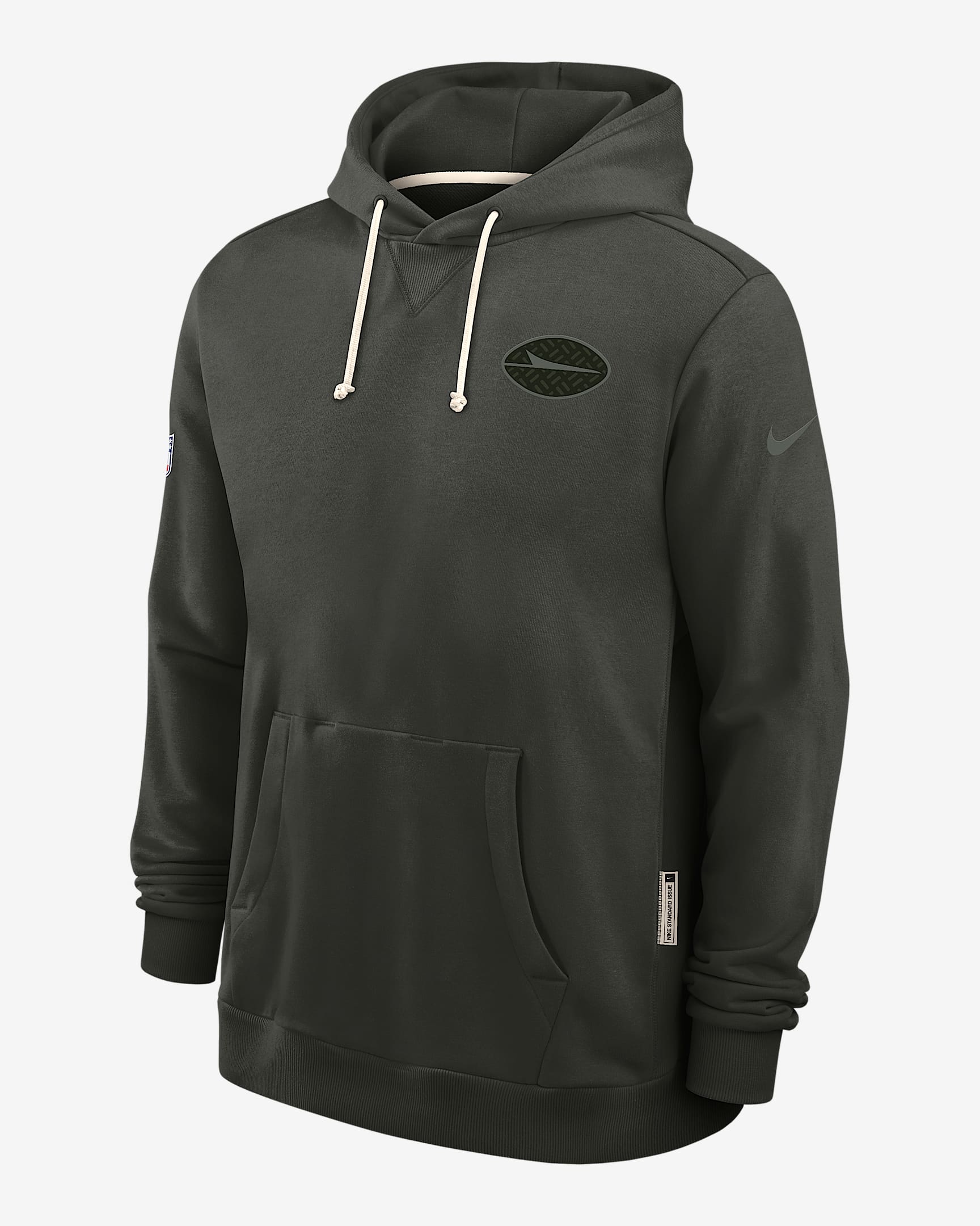 Sudadera con gorro sin cierre Nike Dri-FIT de la NFL para hombre New York Jets Rivalries Collection Sideline - Verde