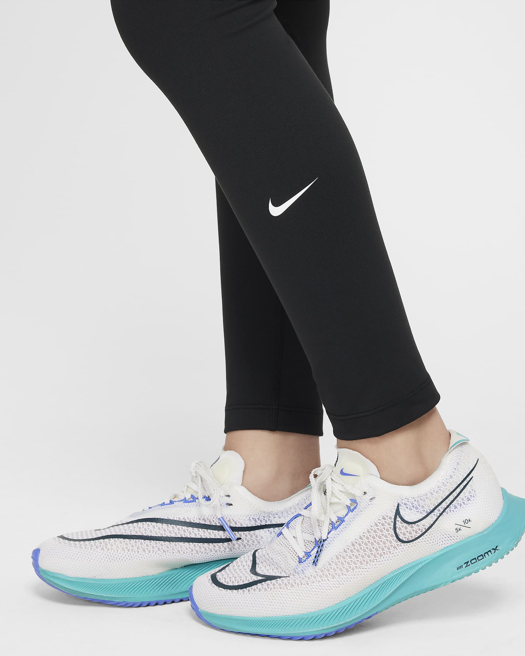 Leggings a vita alta Dri-FIT Nike One – Ragazza - Nero/Bianco