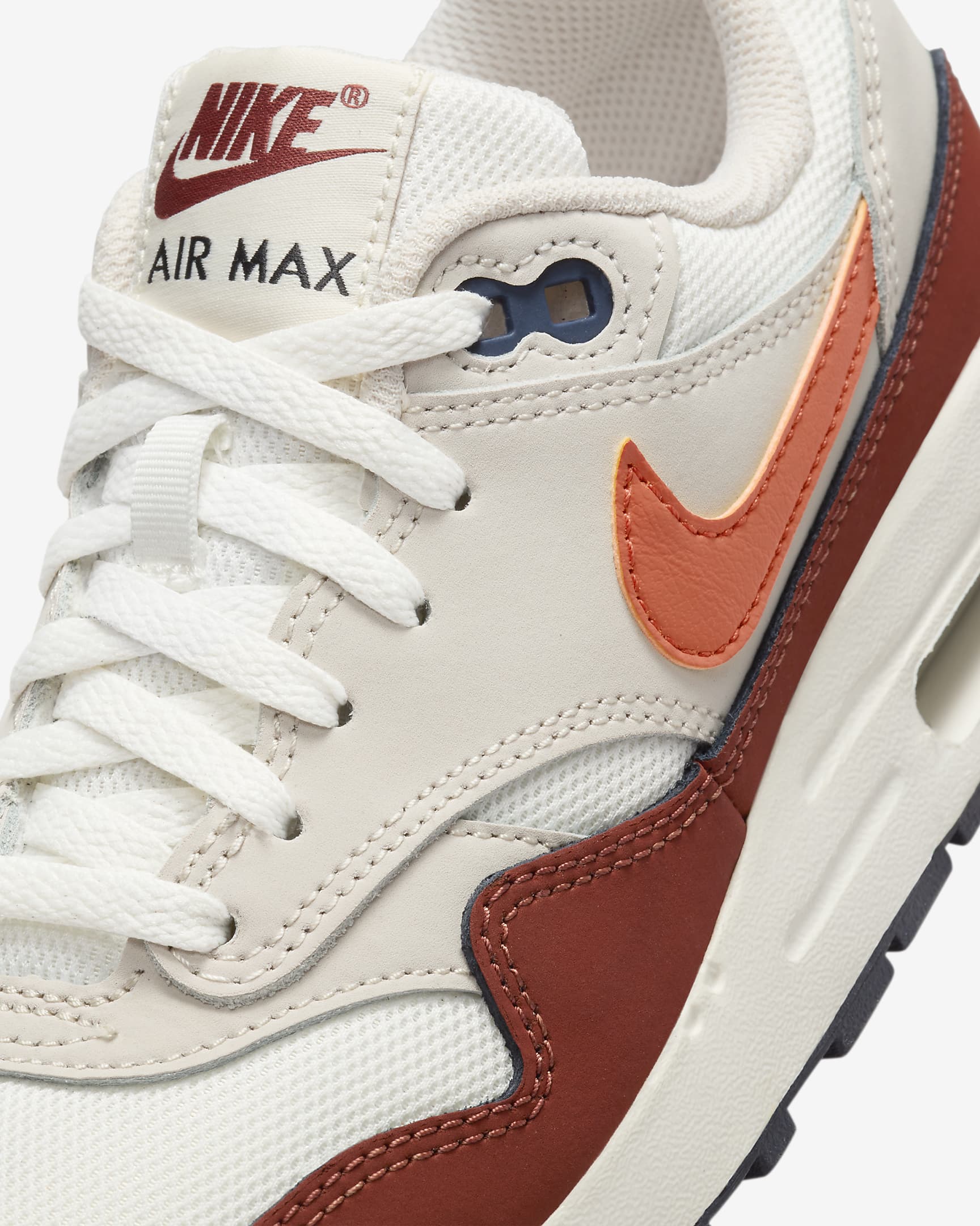 Air Max 1 sko til store barn - Sail/Mars Stone/Desert Sand/Vintage Coral