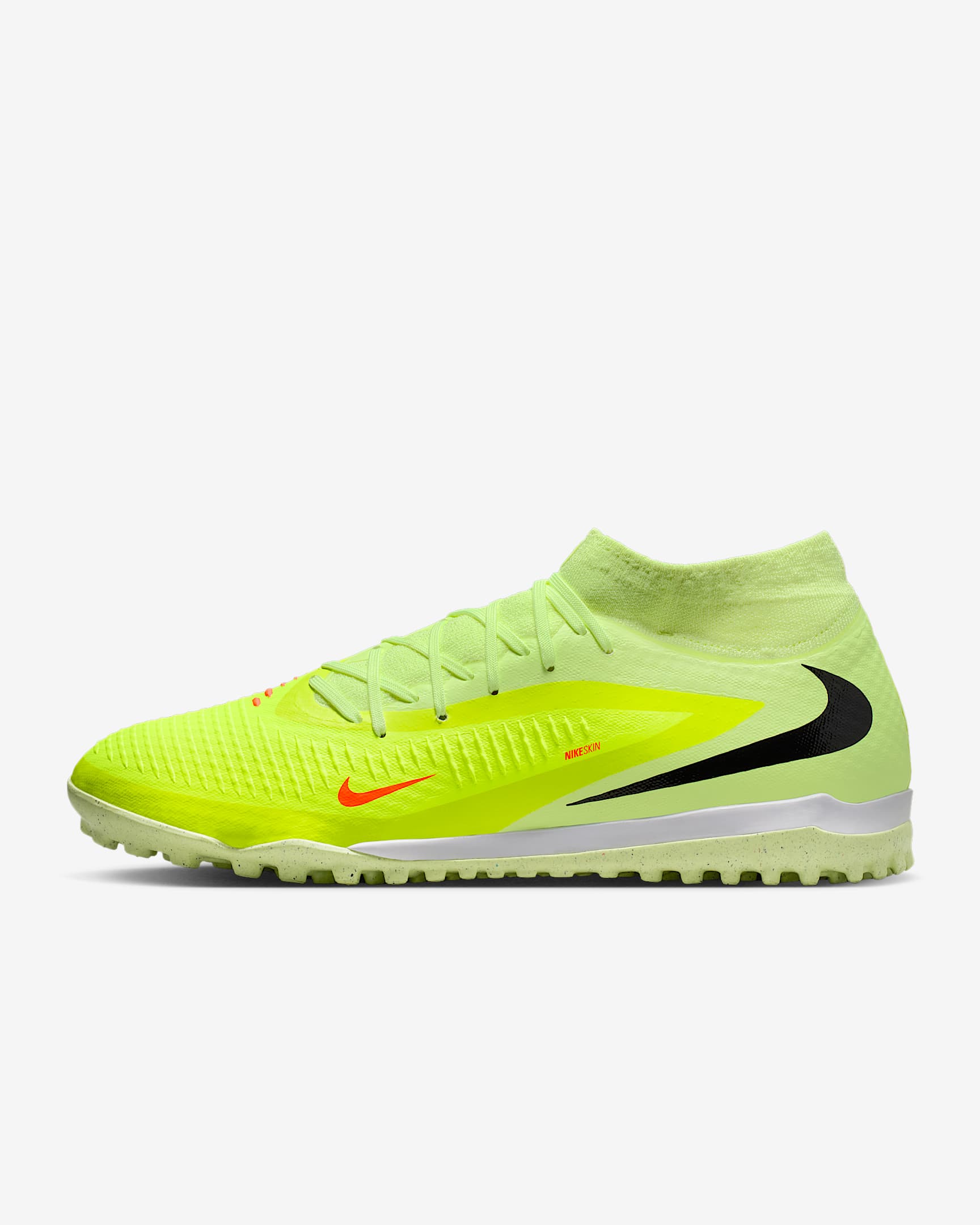 Nike Phantom 6 High Academy Turf Football Shoes - Hyper Crimson/Life Lime/Black