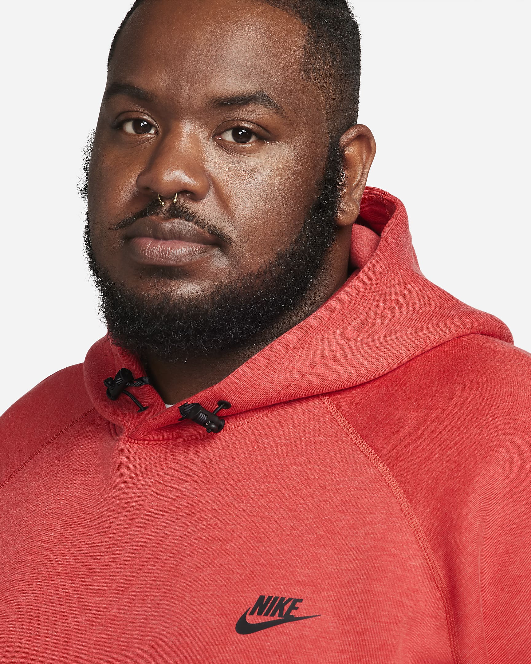 Nike Sportswear Tech Fleece Men's Pullover Hoodie - Light University Red Heather/Black