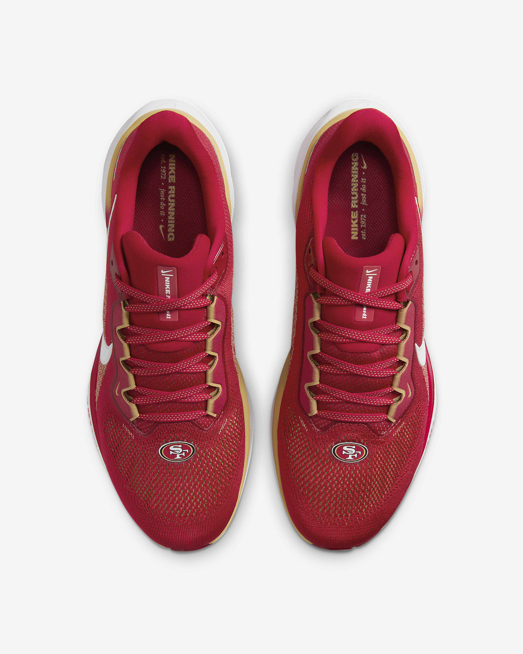 Tenis de correr en pavimento para hombre Nike Pegasus 41 NFL San Francisco 49ers - Rojo gimnasio/Blanco/Oro club/Blanco