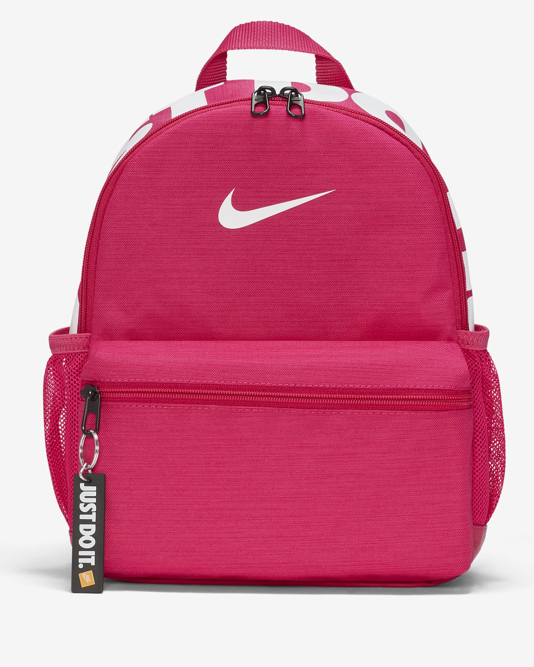 Nike Brasilia JDI Kids' Backpack (Mini) - Fireberry/Fireberry/White