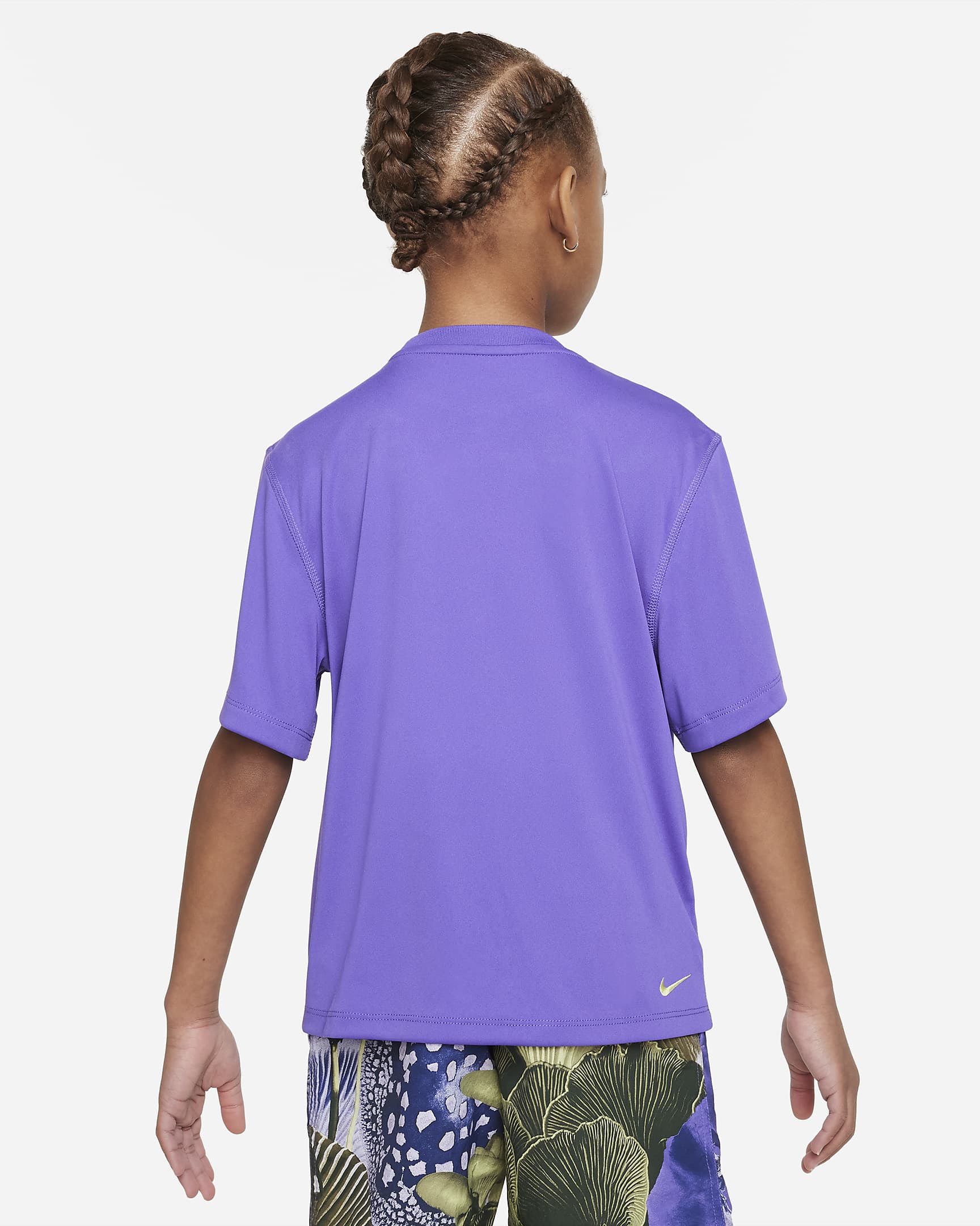 Bæredygtig Nike ACG UPF Dri-FIT Performance-T-shirt med grafik til mindre børn - Action Grape