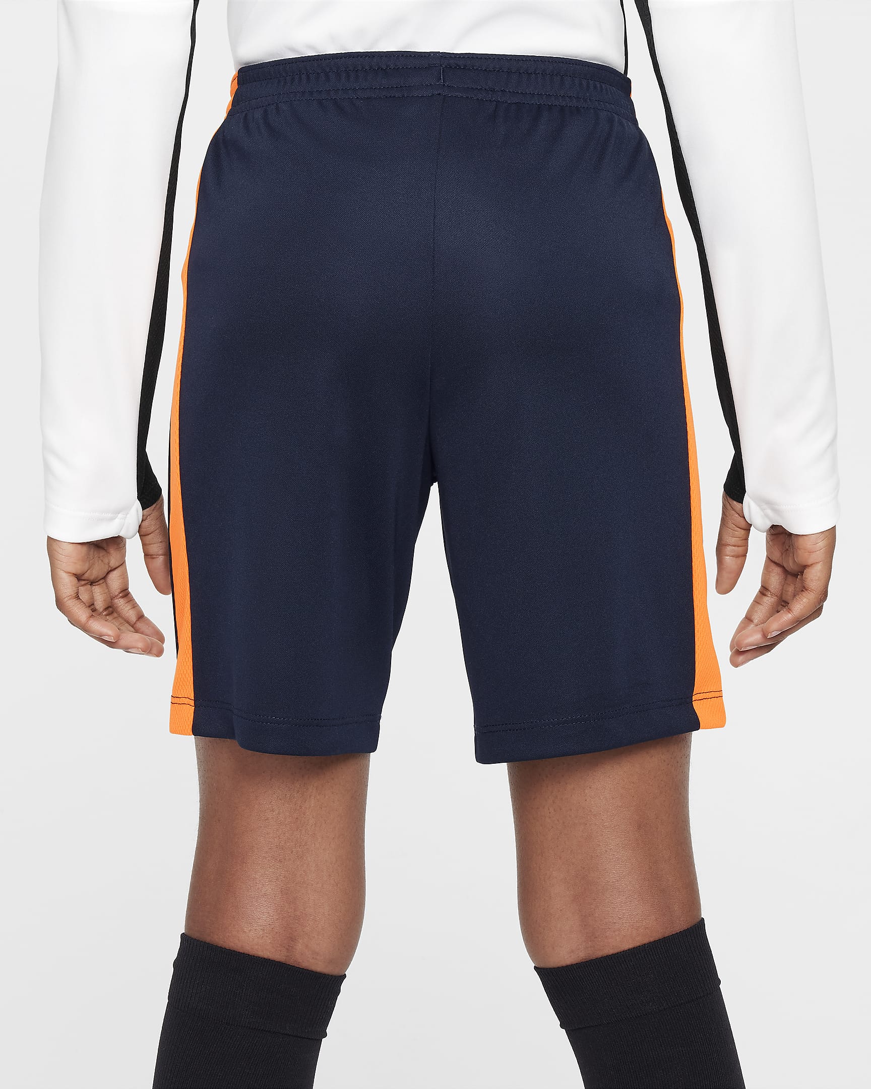 Nike Dri-FIT Academy23 Kids' Football Shorts - Dark Obsidian/Total Orange/Volt