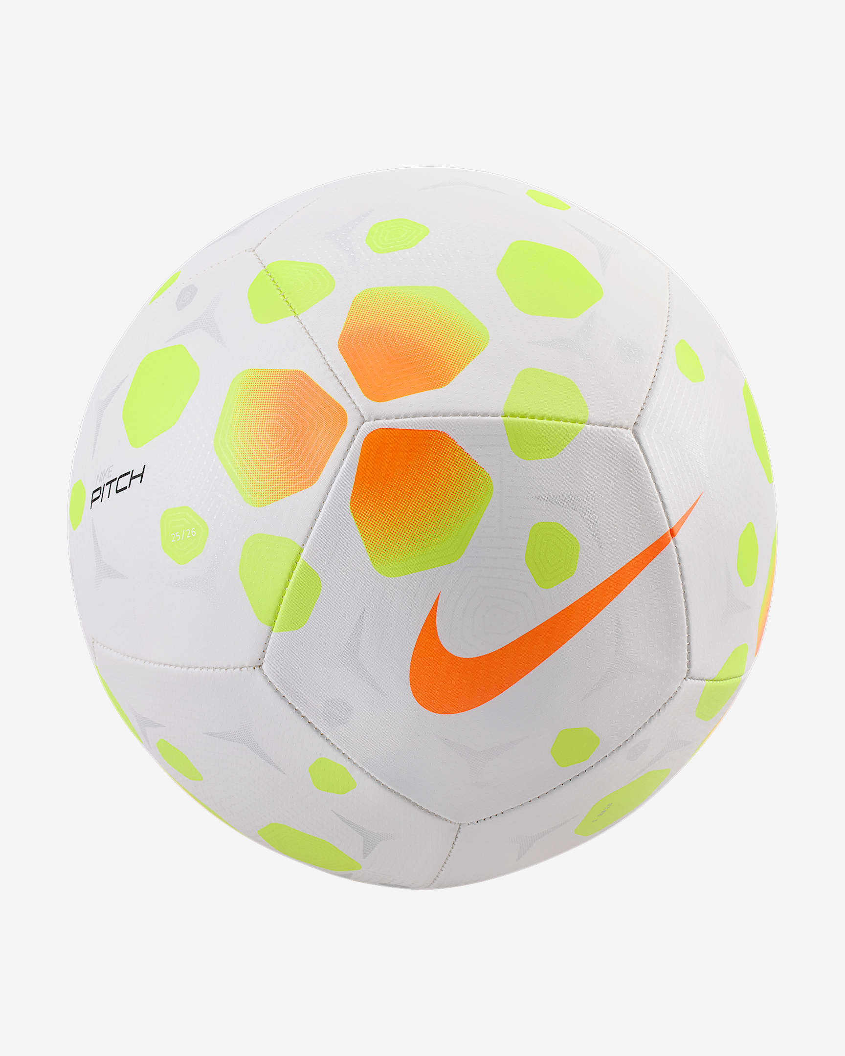 Nike Pitch Soccer Ball - White/Volt/Hyper Crimson