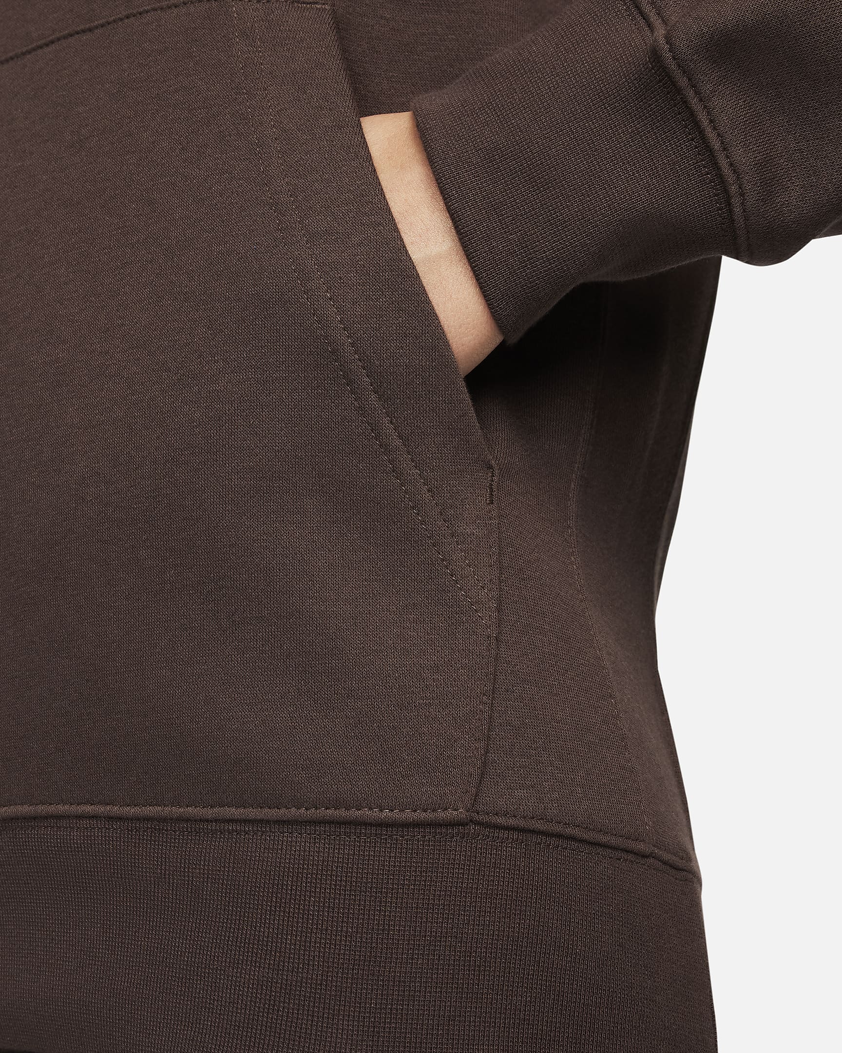 Nike Sportswear Club Fleece Hoodie - Baroque Brown/Baroque Brown/Weiß