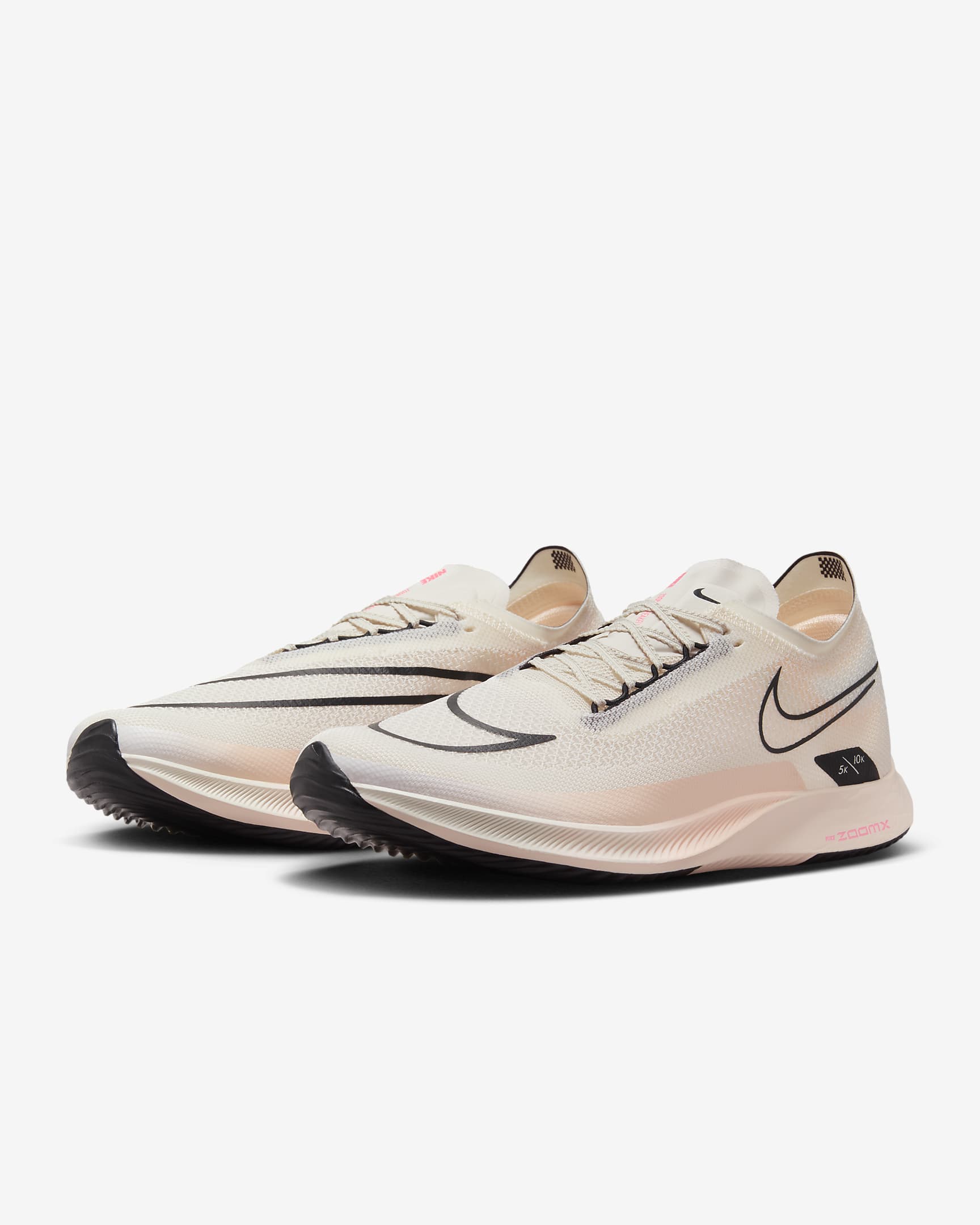 Nike Streakfly Road Racing Shoes - Pale Ivory/Guava Ice/Black