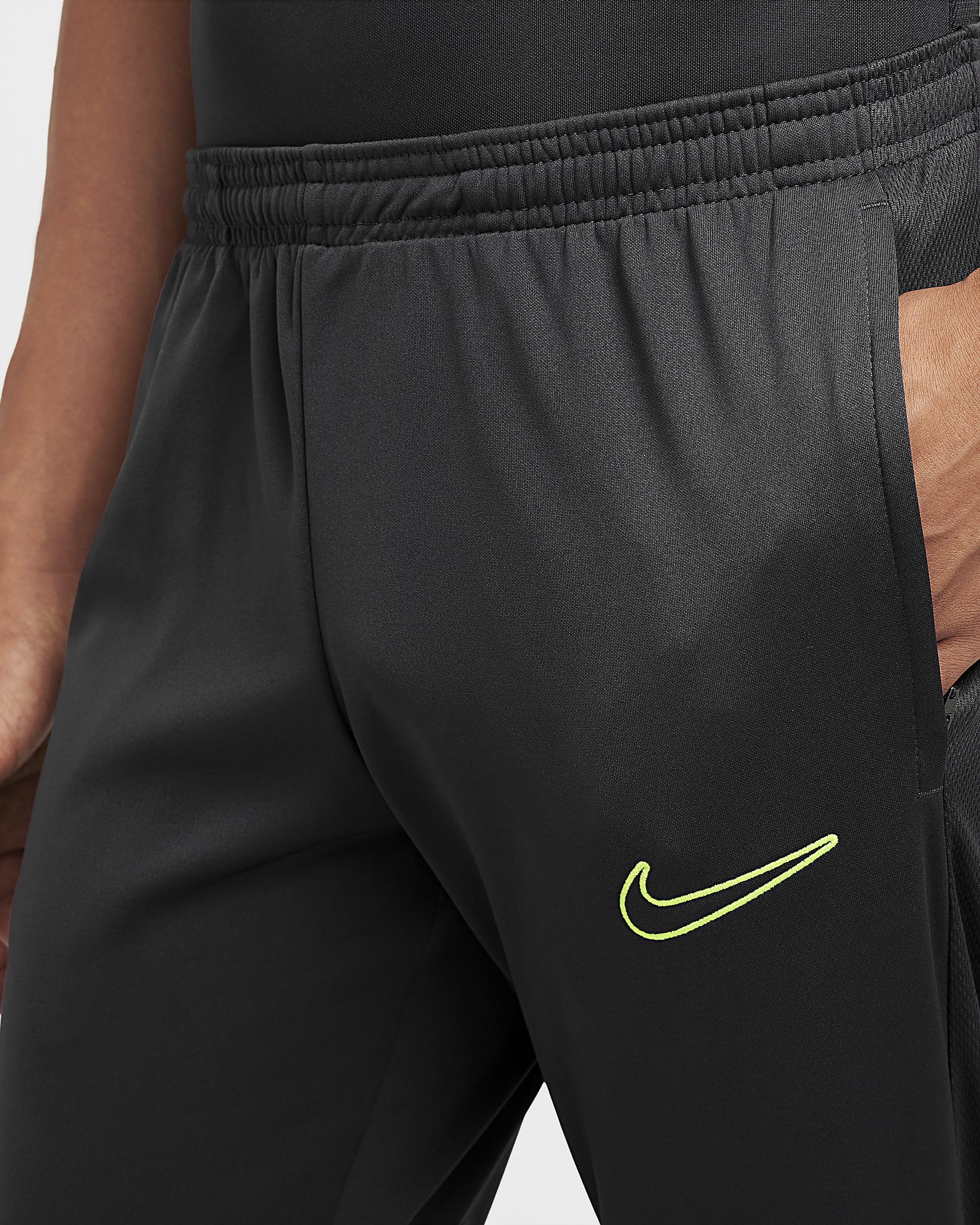 Pánské fotbalové kalhoty Nike Dri-FIT Academy - Anthracite/Anthracite/Anthracite/Volt