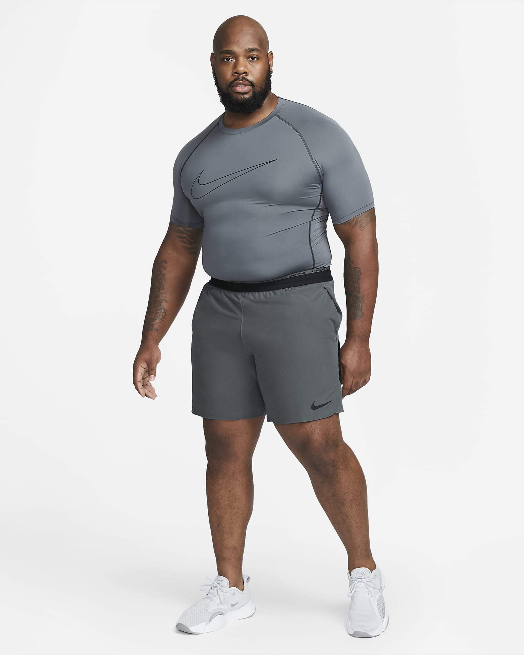 Nike Dri-FIT Flex Rep Pro Collection Men's 20cm (approx.) Unlined Training Shorts - Iron Grey/Black