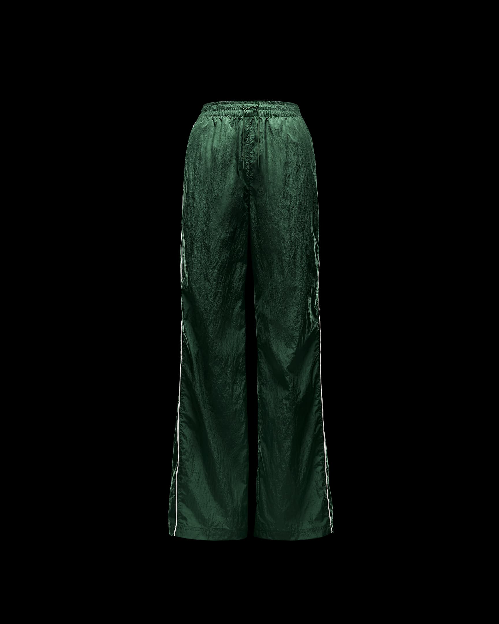 Pantalon taille haute en tissu tissé à ourlet ouvert Nike Windrunner pour femme - Gorge Green/Sail