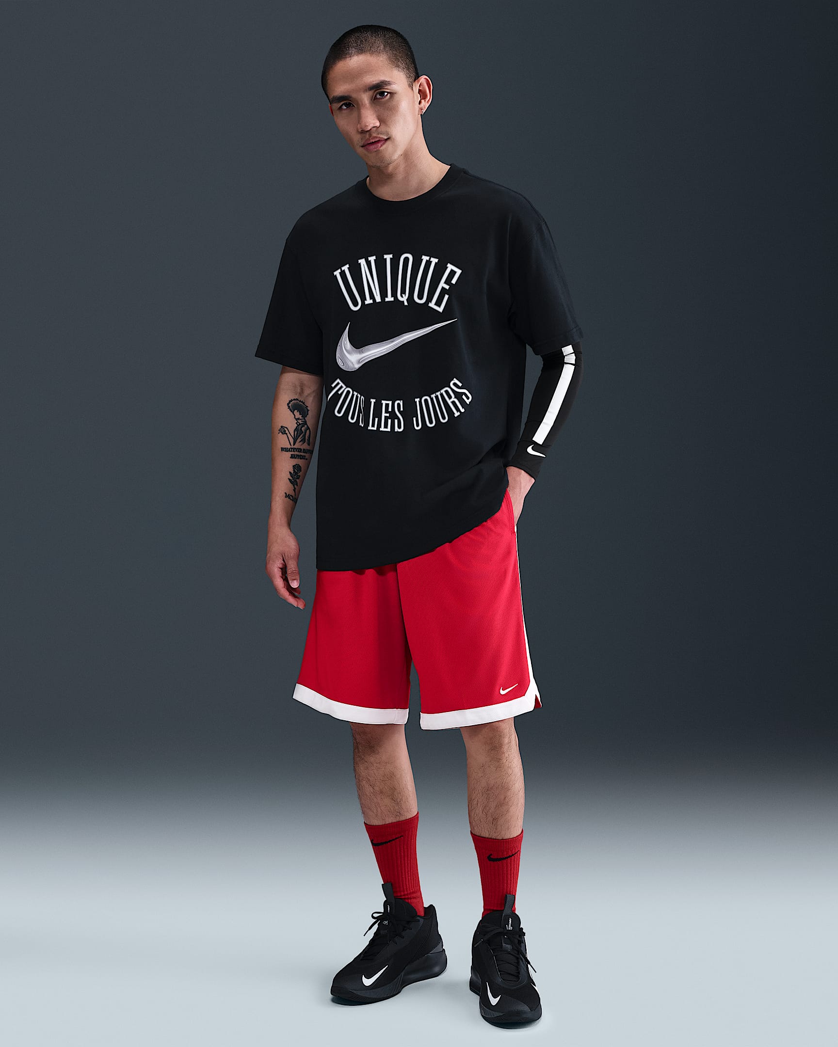 Shorts de básquetbol Dri-FIT de 28 cm para hombre Nike DNA Academy - Rojo universitario/Blanco/Blanco