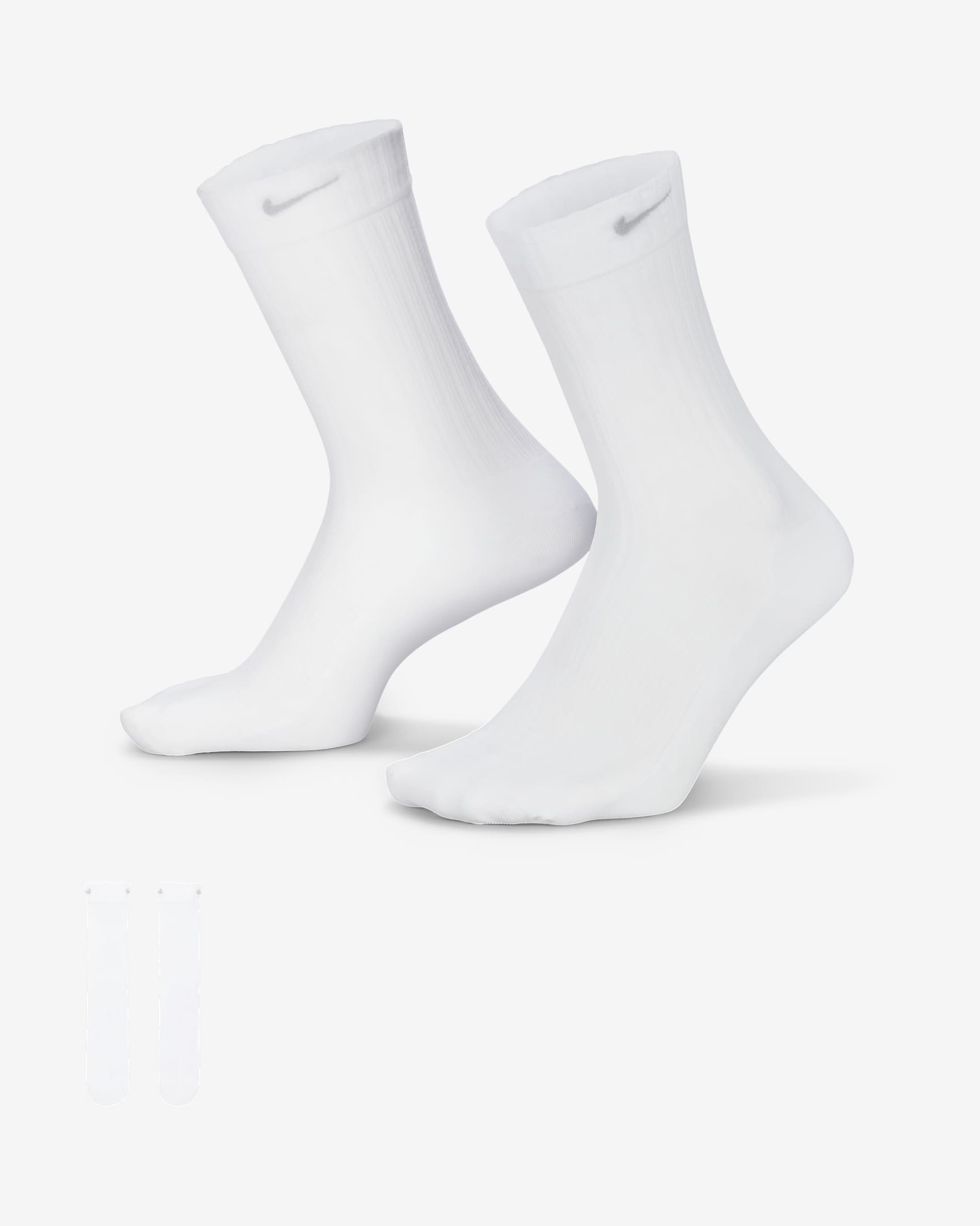 Nike Women's Sheer Crew Socks (1 Pair) - White/Light Smoke Grey