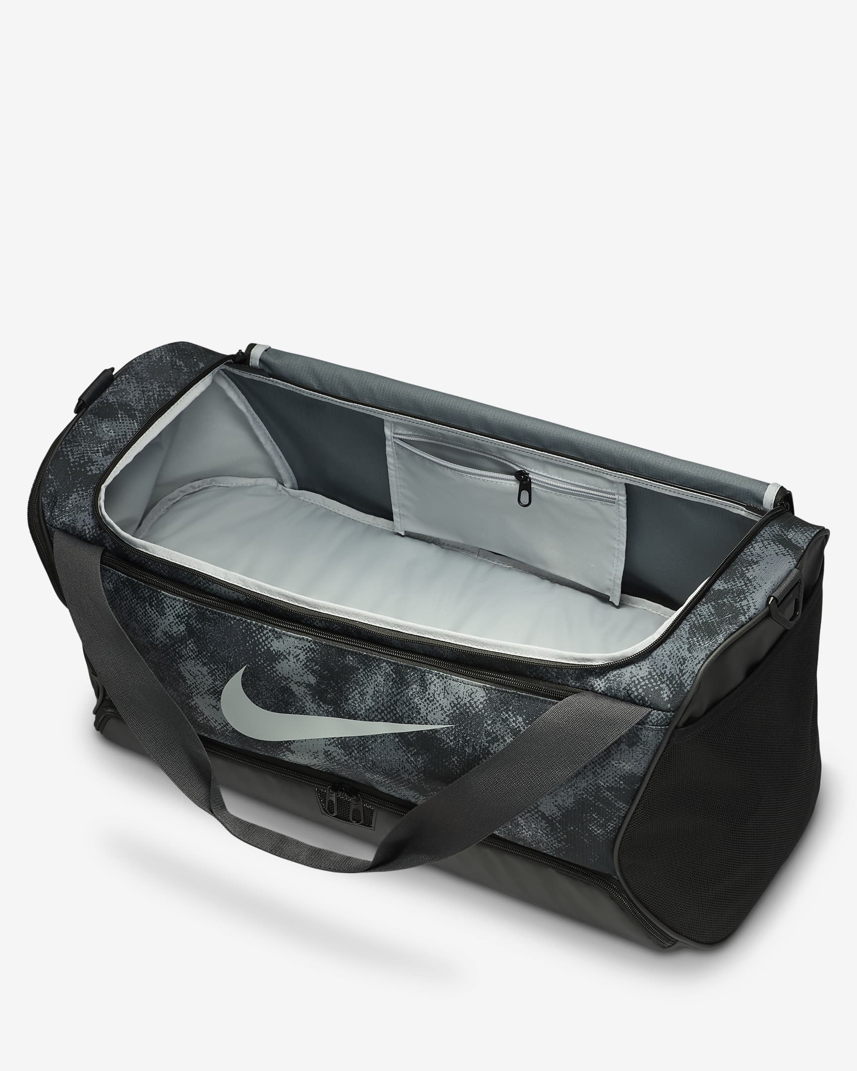 Nike Brasilia Duffel Bag (Medium, 60L) - Iron Grey/Black/Light Smoke Grey