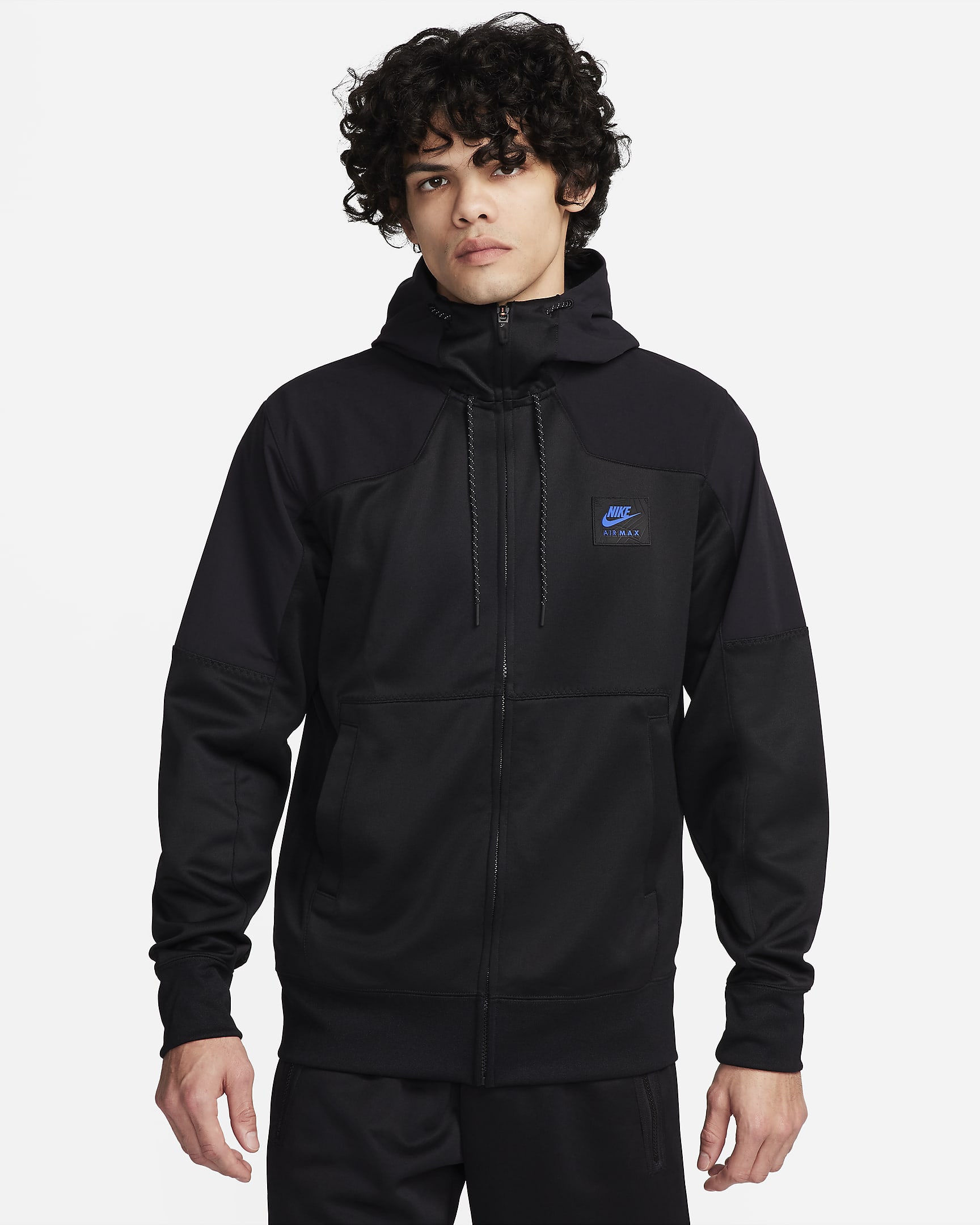 Nike Air Max Men's Full-Zip Hoodie - Black/Black/Black/Game Royal