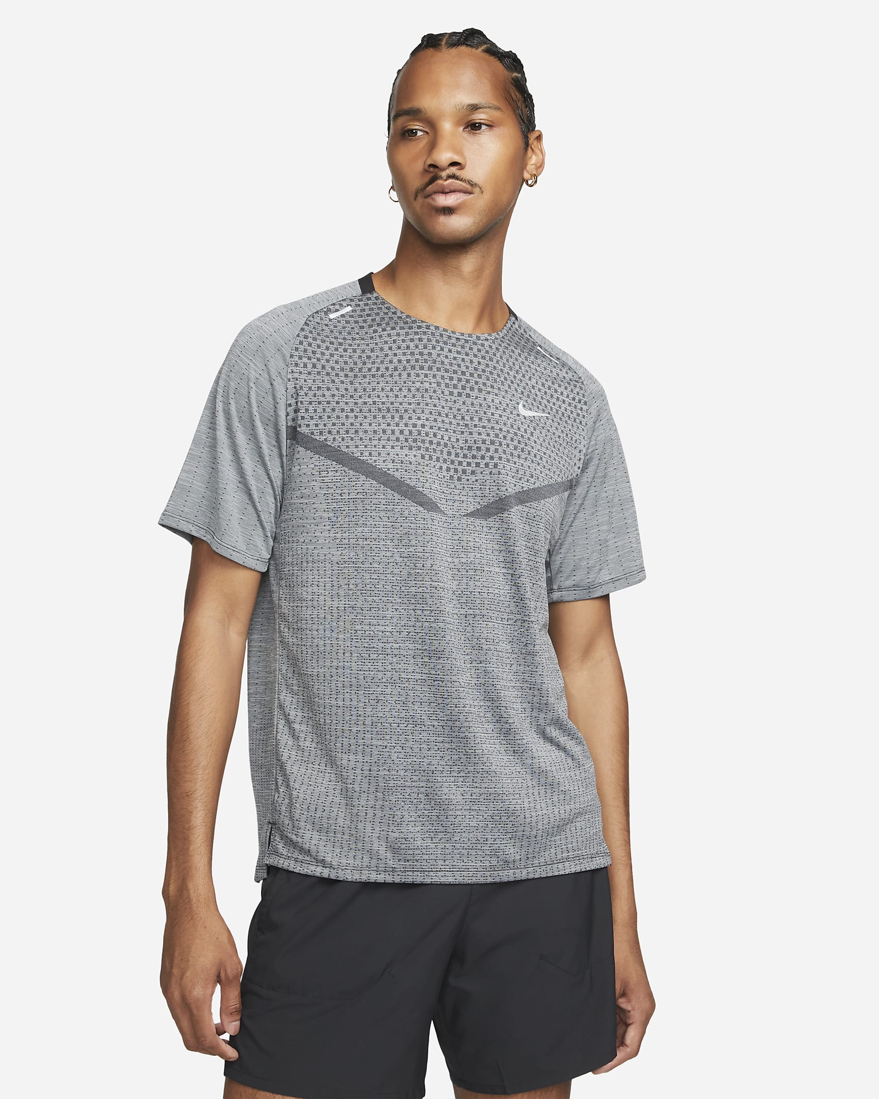 Nike TechKnit Samarreta de màniga curta Nike Dri-FIT ADV de running - Home - Negre/Smoke Grey