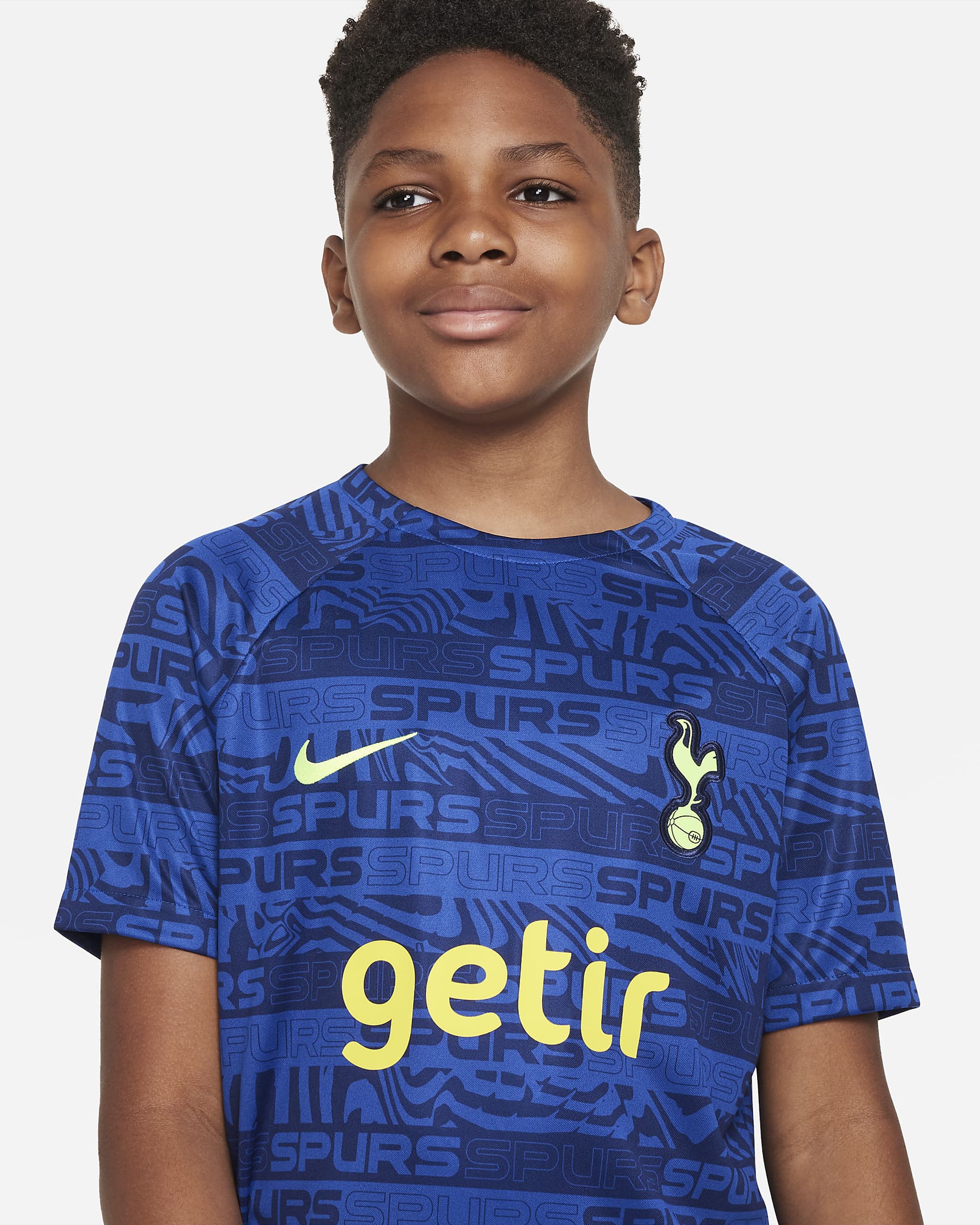 Playera de fútbol para antes del partido Nike Dri-FIT para niños talla ...