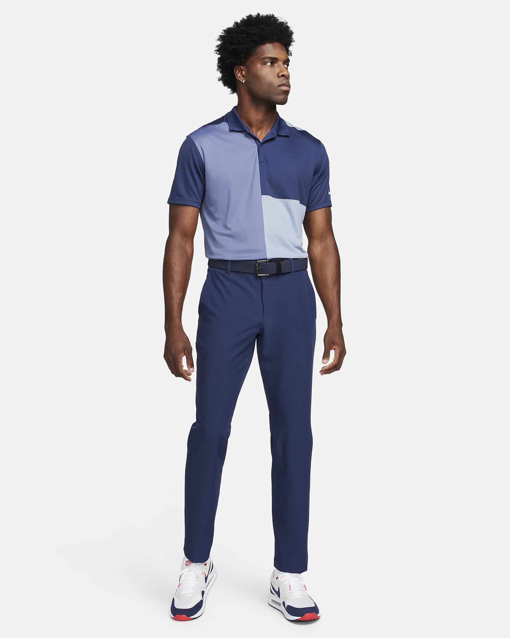 Golfbyxor Nike Tour Repel Flex med slimmad passform för män - Midnight Navy/Svart