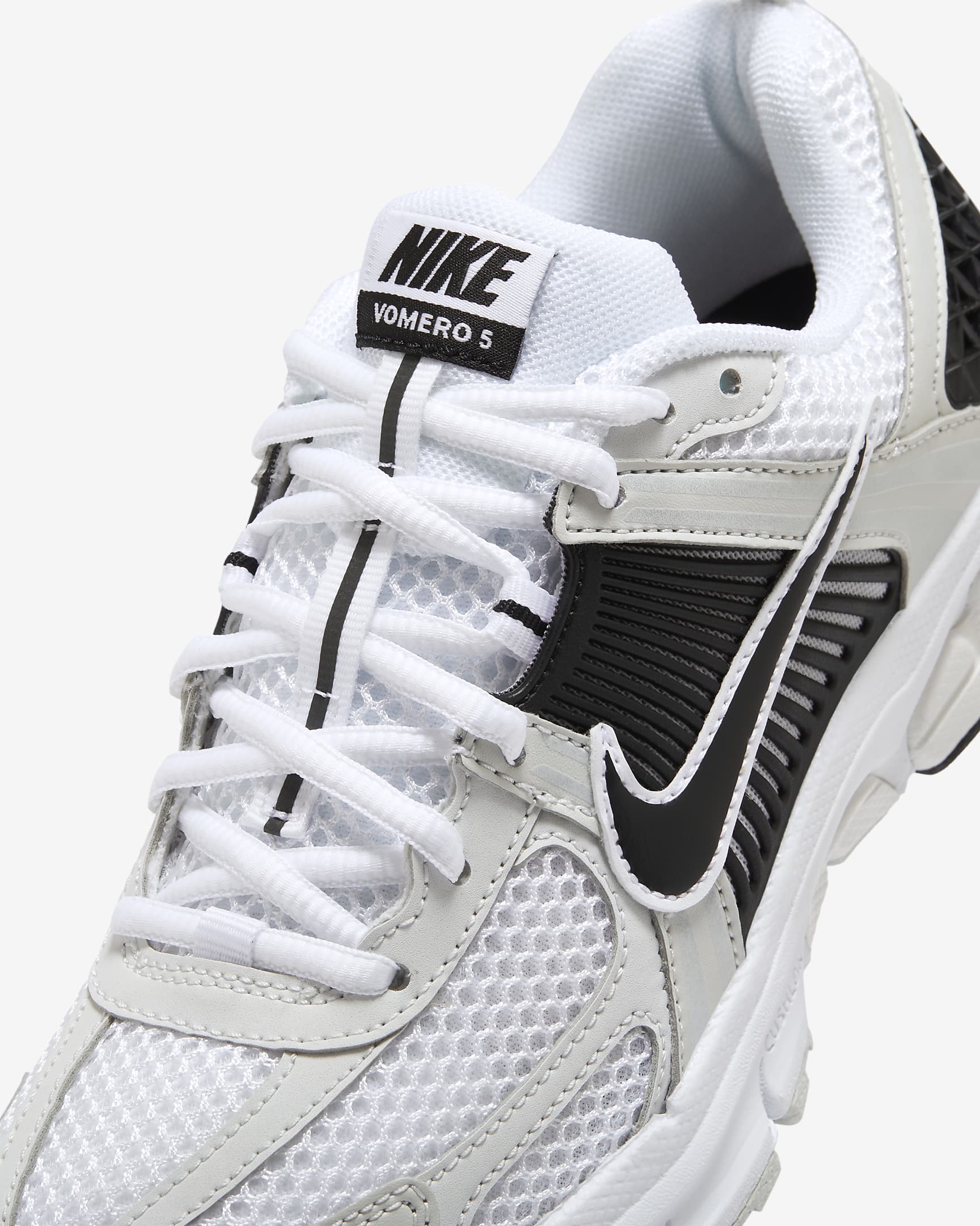 Tenis para niños grandes Nike Vomero 5 - Blanco/Tinte platino/Platino metalizado/Negro