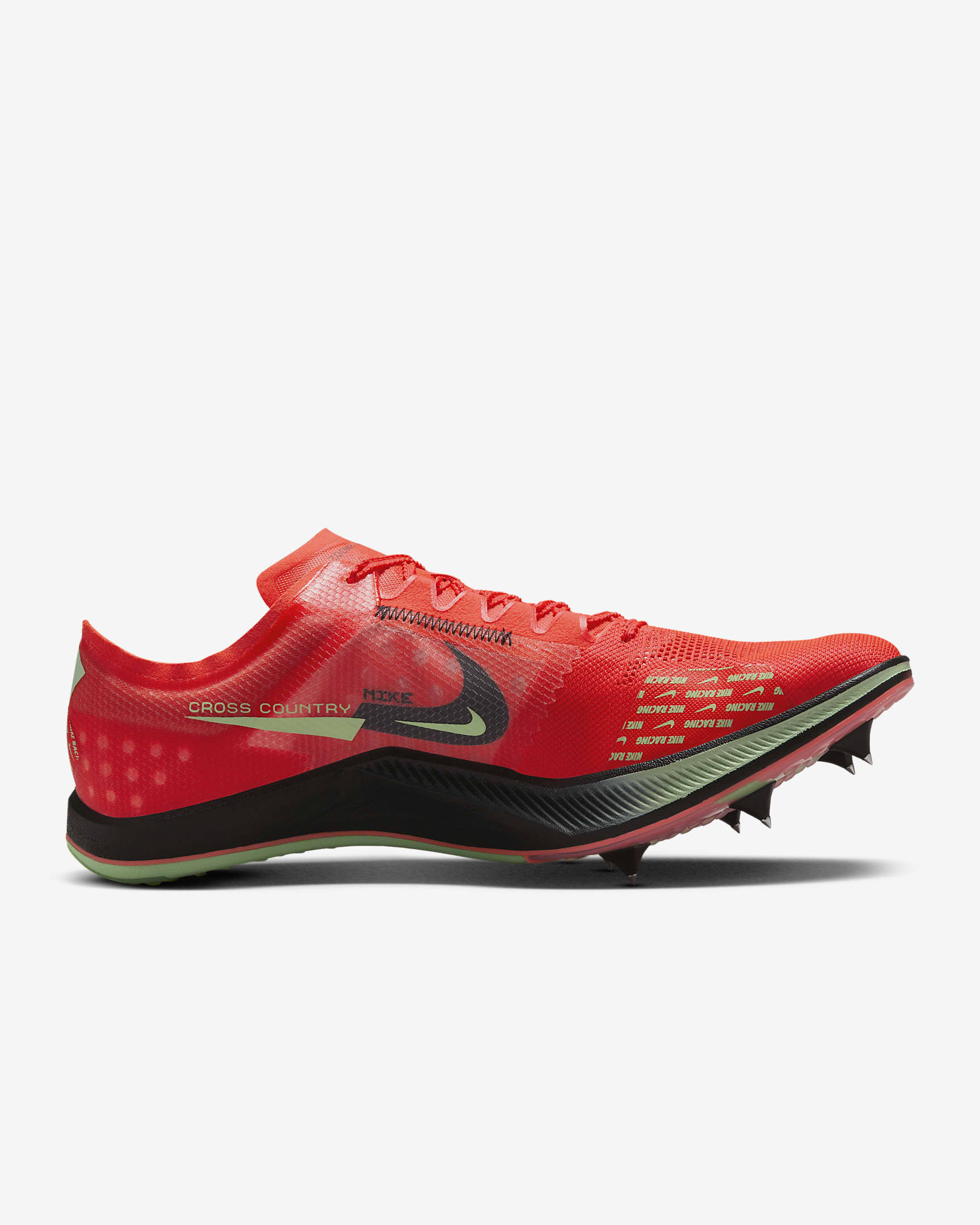 Nike ZoomX Dragonfly XC Cross-Country Spikes - Bright Crimson/Black/Metallic Silver/Vapor Green