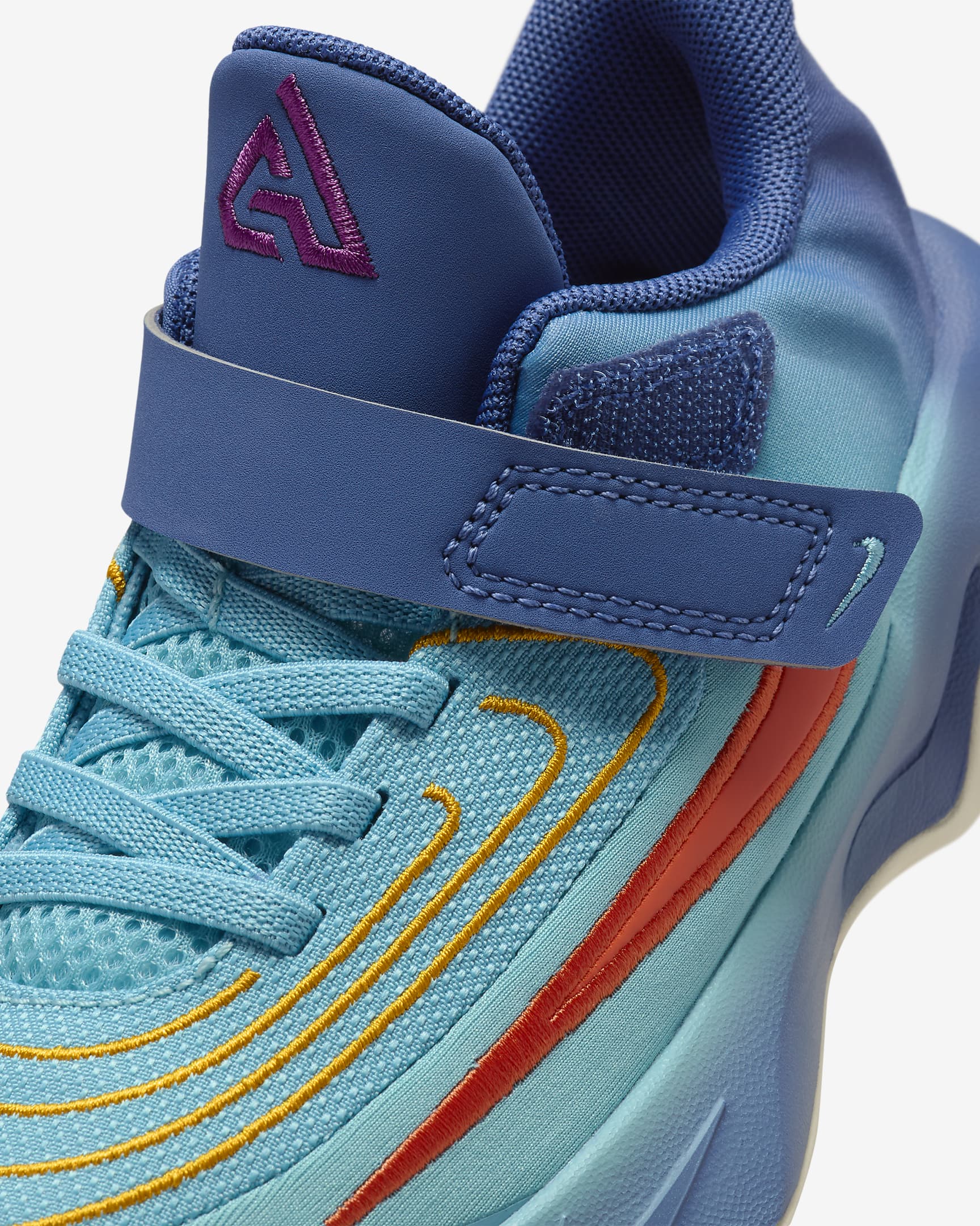 Giannis Immortality 4 Little Kids' Shoes - Denim Turquoise/Mystic Navy/University Gold/Cosmic Clay