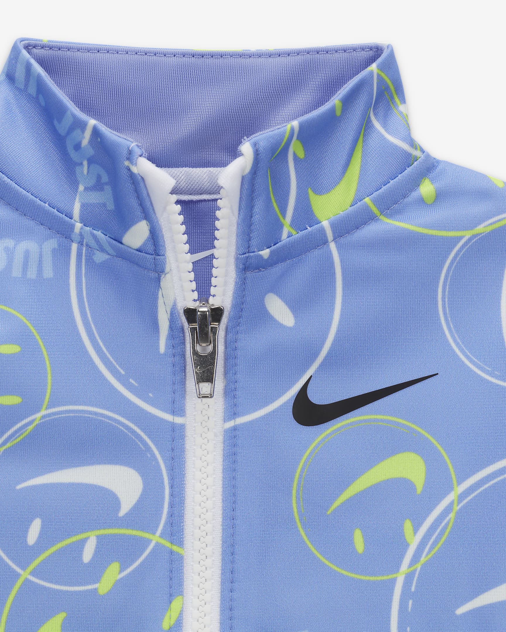 Conjunto de entrenamiento para bebé Nike Smiley Swoosh Printed Tricot Set - Cardo claro