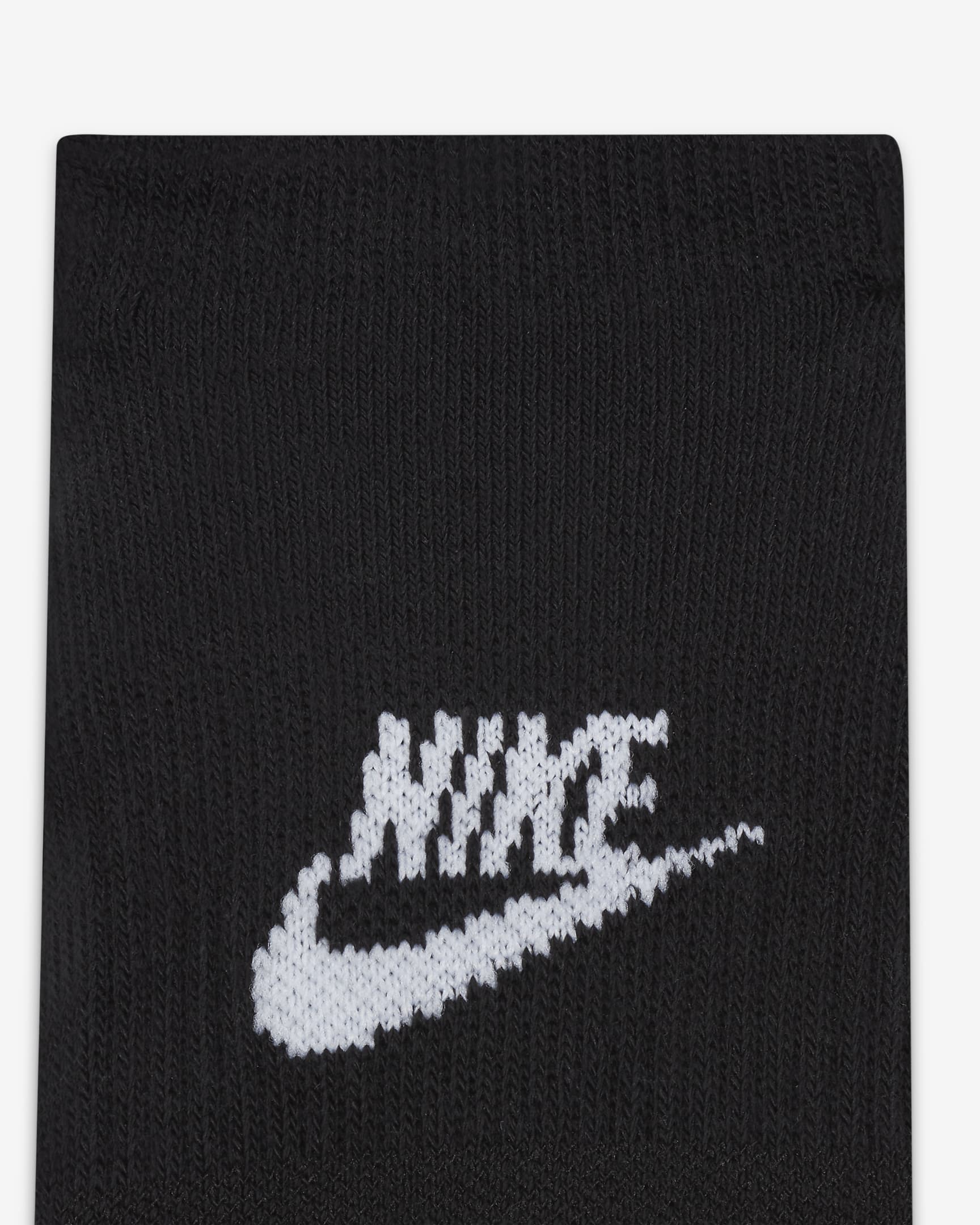 Everyday Plus Cushioned Nike Footie Socks - Black/White