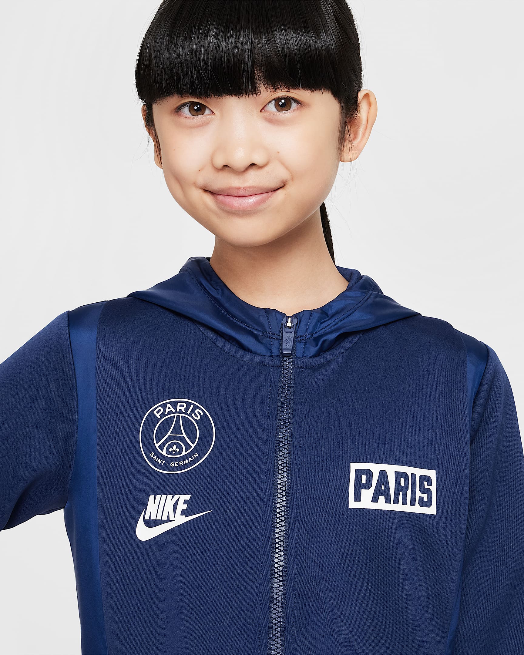 Paris Saint-Germain Older Kids' Nike Football Woven Tracksuit - Midnight Navy/Speed Yellow/White