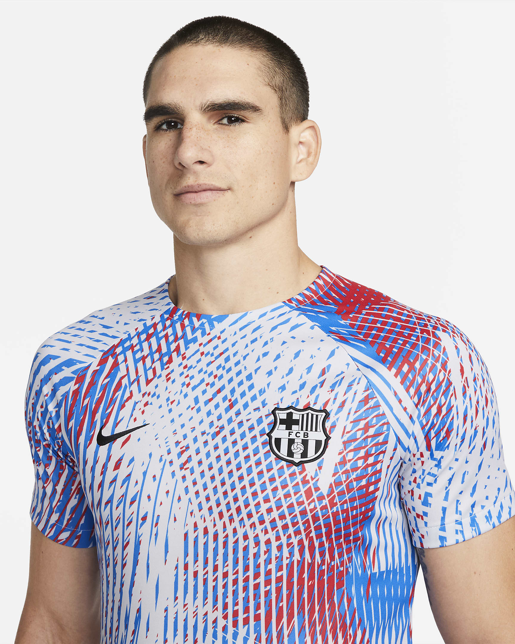 F.C. Barcelona Men's Nike DriFIT PreMatch Football Top. Nike LU