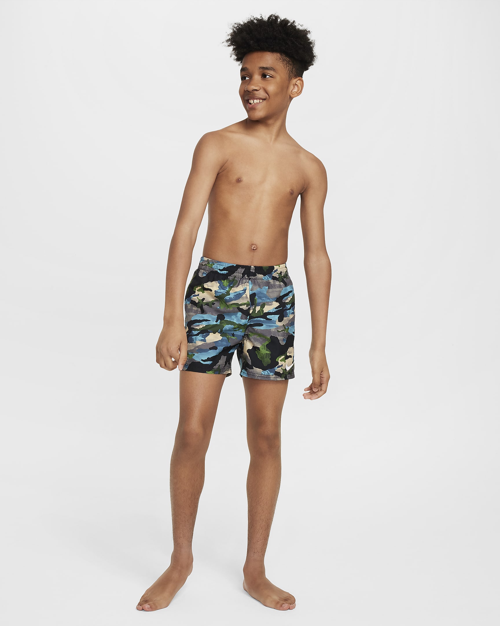 Nike Swim Classic Camo Older Kids' (Boys') 10cm (approx.) Volley Shorts ...