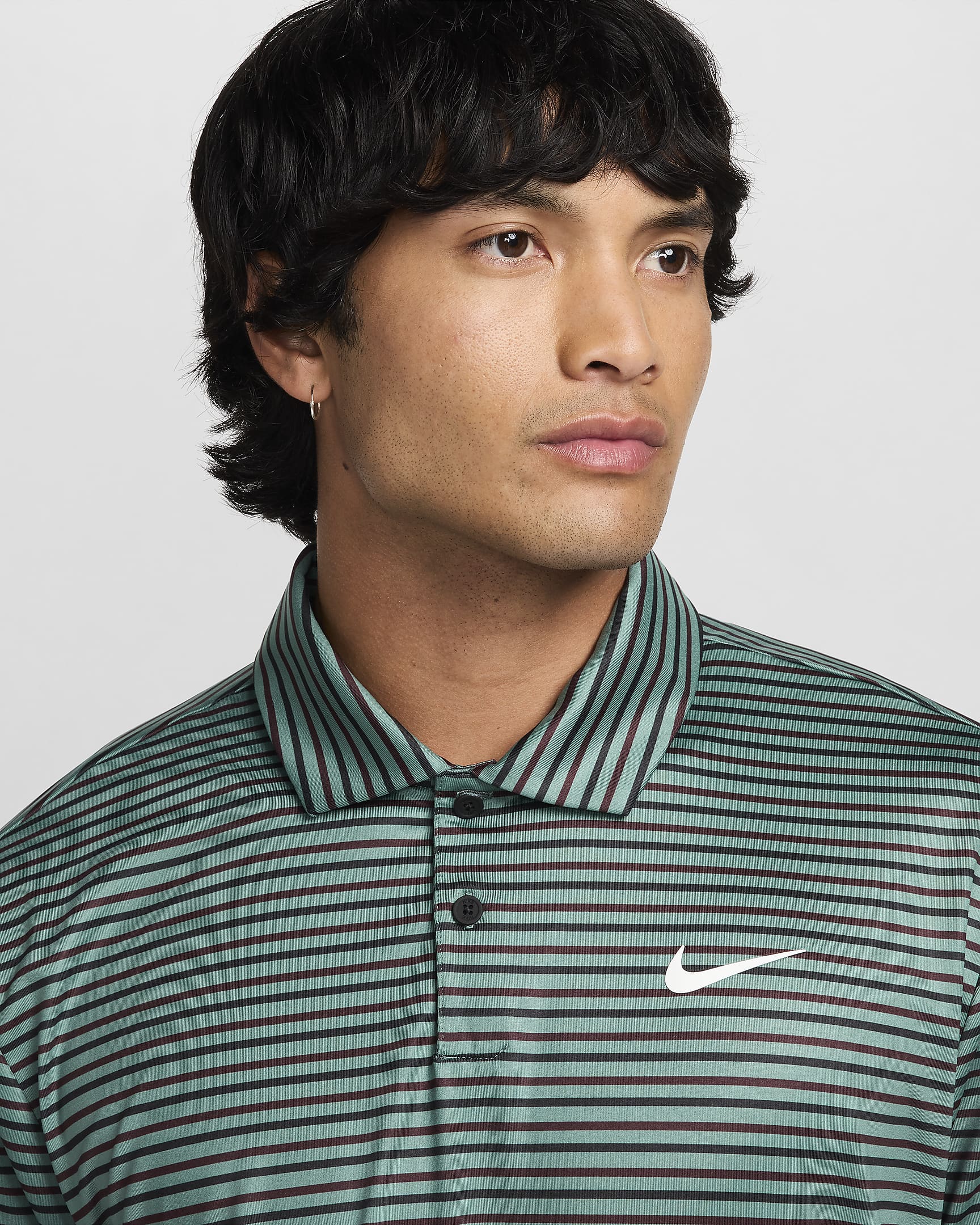 Nike Tour Men's Dri-FIT Striped Golf Polo - Bicoastal/White