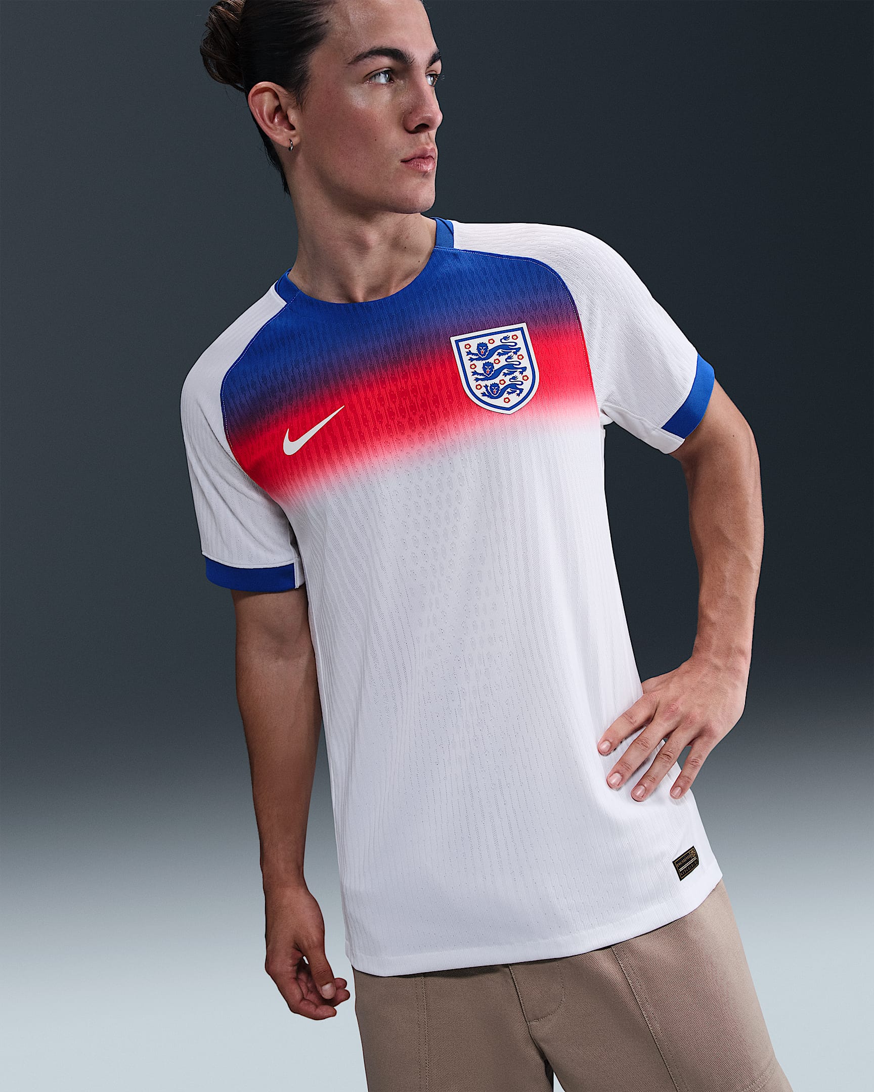 England 2025 Match Home (Women's Team) Men's Nike Dri-FIT ADV Soccer Authentic Jersey - Hyper Royal/White/Challenge Red/White