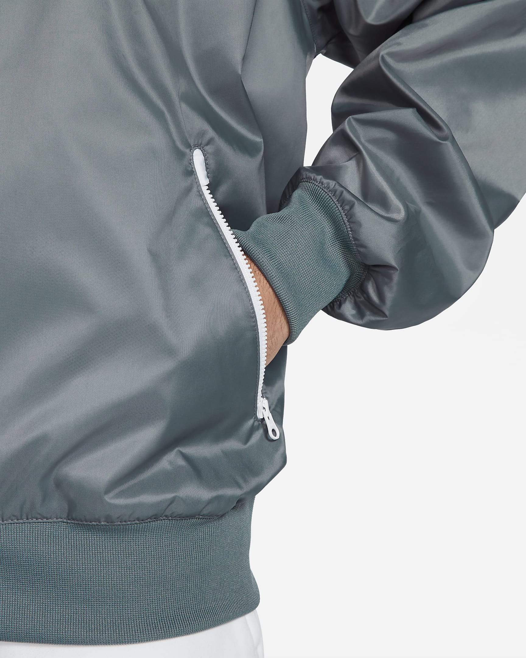 Nike Sportswear Windrunner Chaqueta con capucha - Hombre - Smoke Grey/Blanco/Smoke Grey/Negro