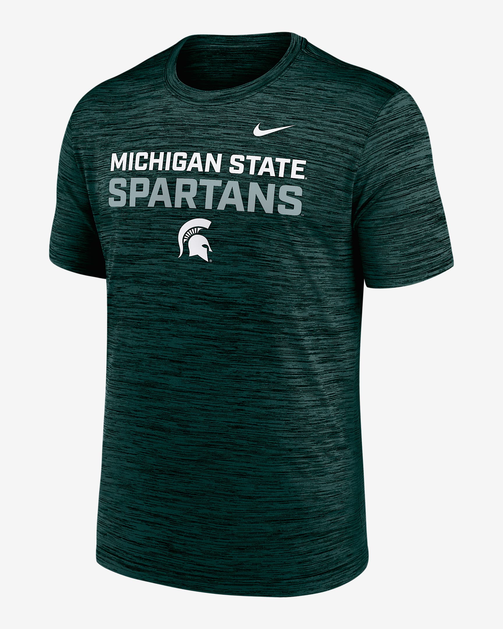 Michigan State Campus Center Stack Velocity Men's Nike Dri-FIT College T-Shirt - Green