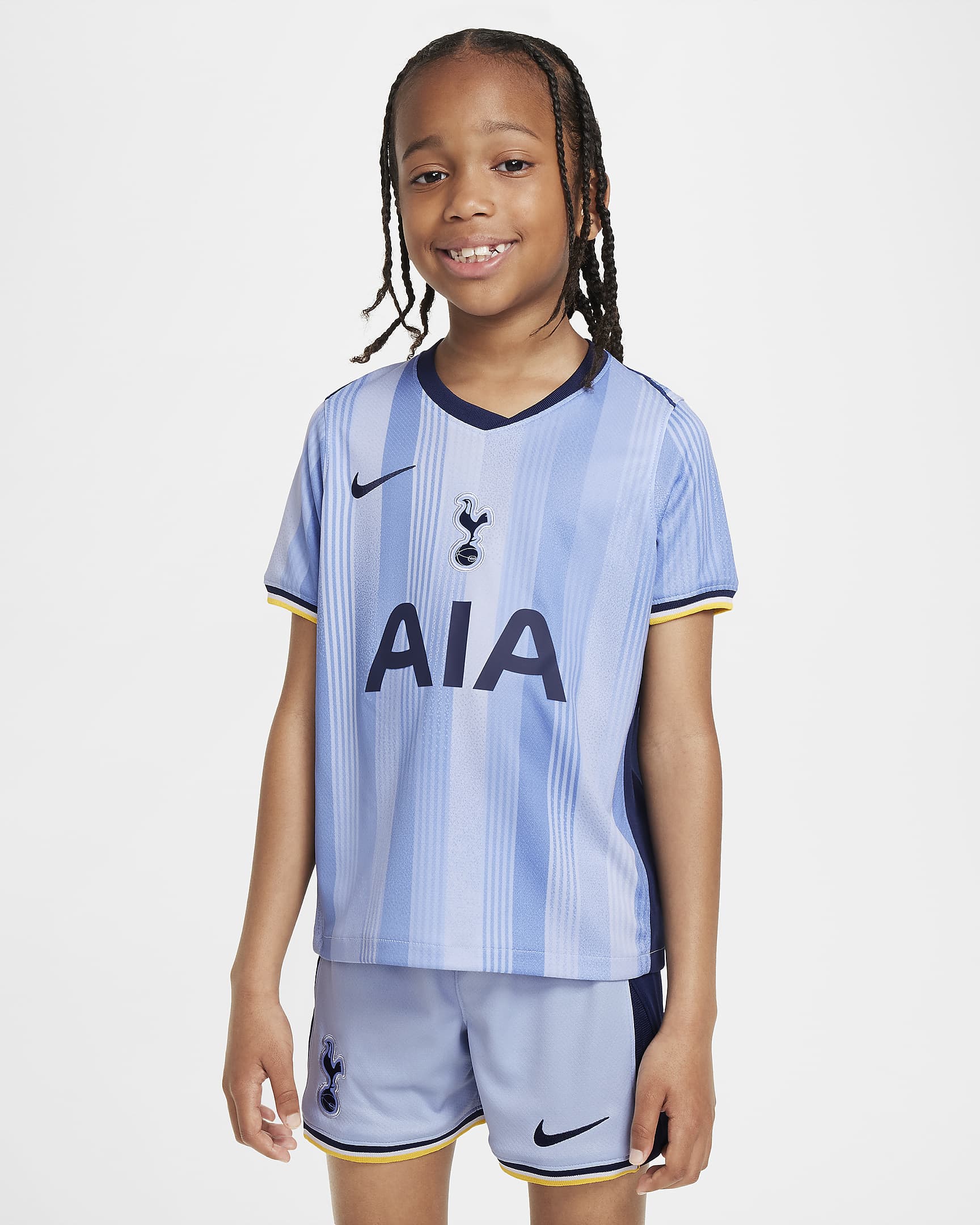 Tottenham Hotspur 2024/25 Stadium Away dreiteiliges Nike Replika-Fußballtrikot-Set (jüngere Kinder) - Cobalt Bliss/Binary Blue