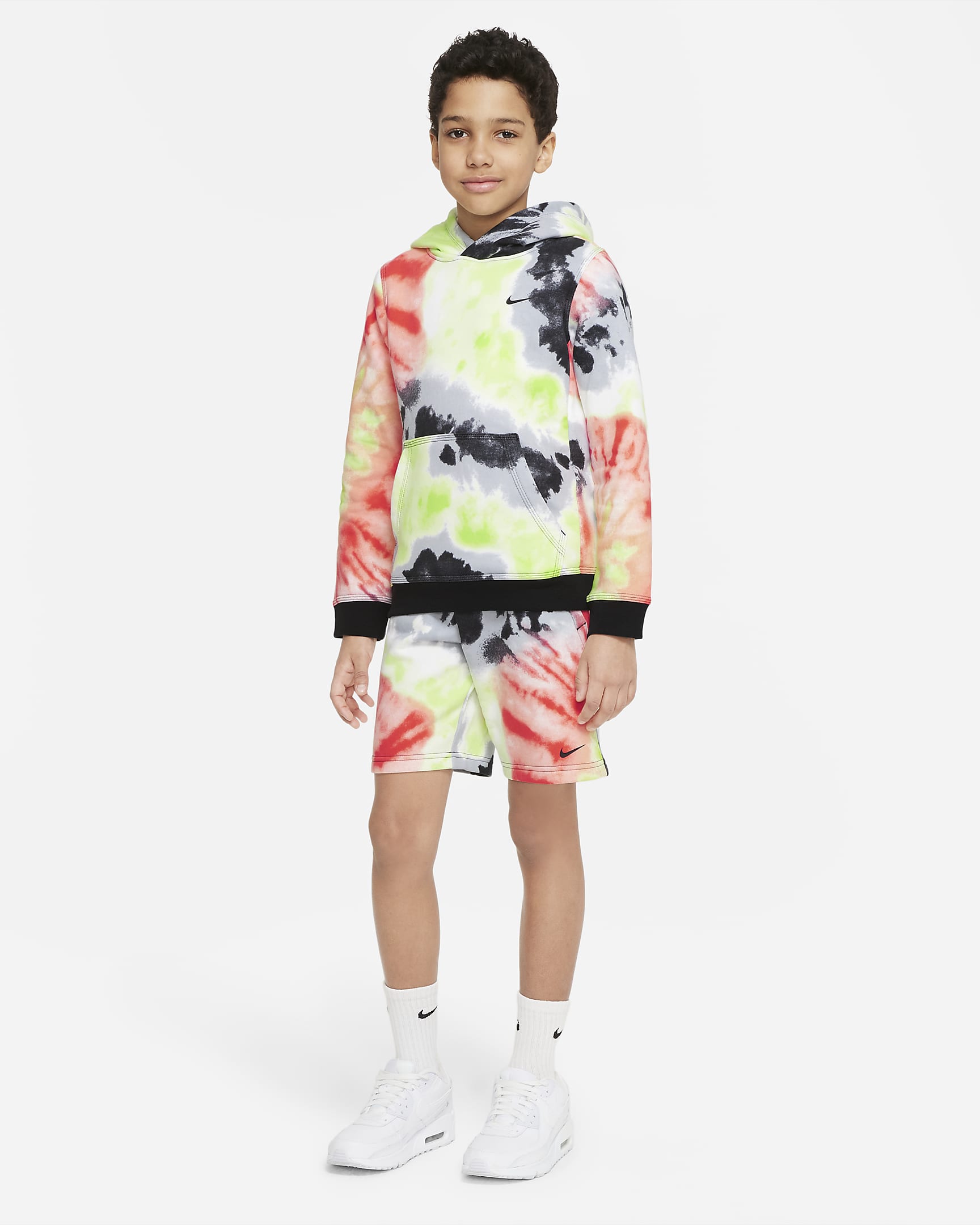 Nike Sportswear Club Big Kids' Tie-Dye Pullover Hoodie. Nike.com