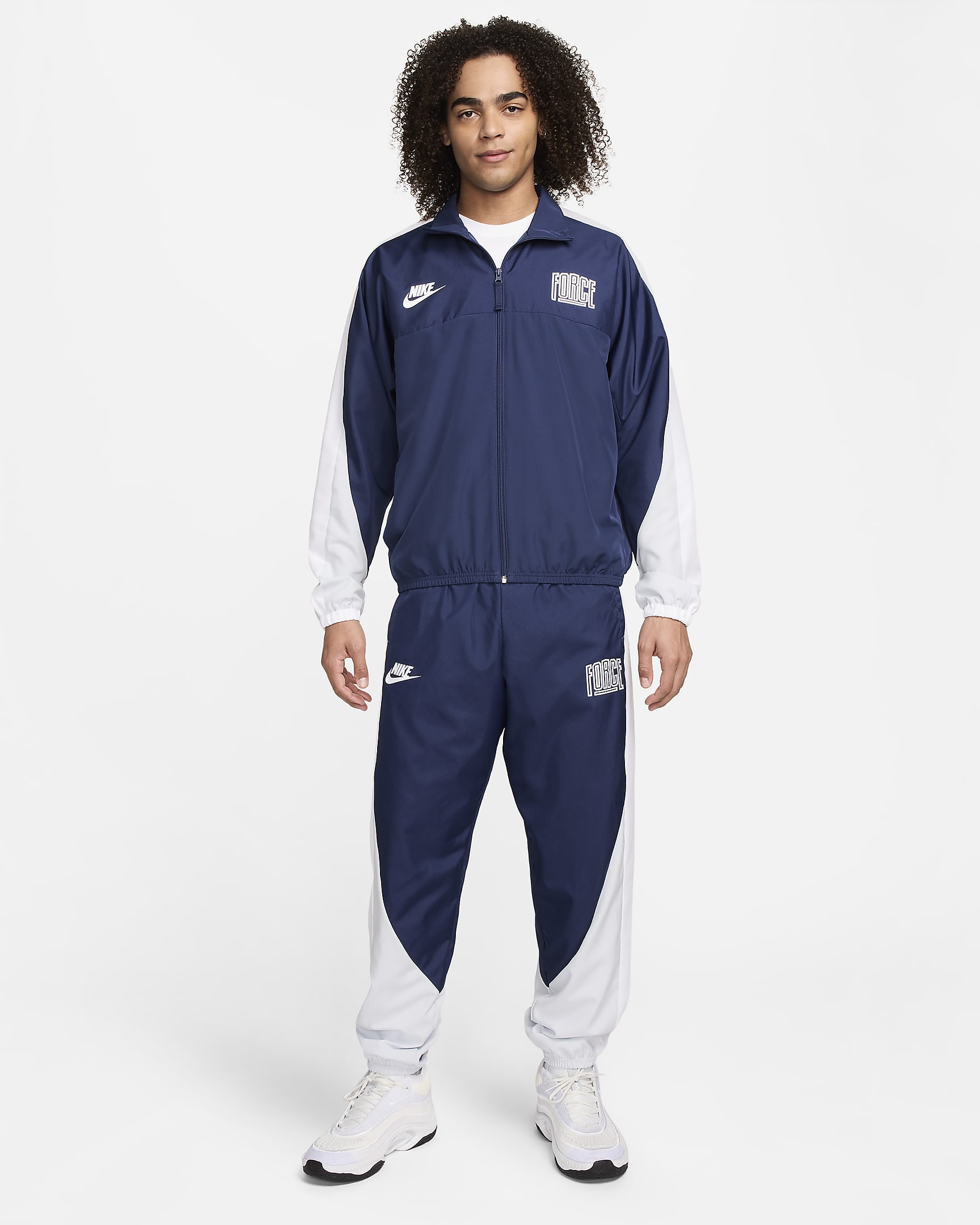 Veste de basket Nike Starting 5 pour homme - Midnight Navy/Pure Platinum/Blanc/Blanc