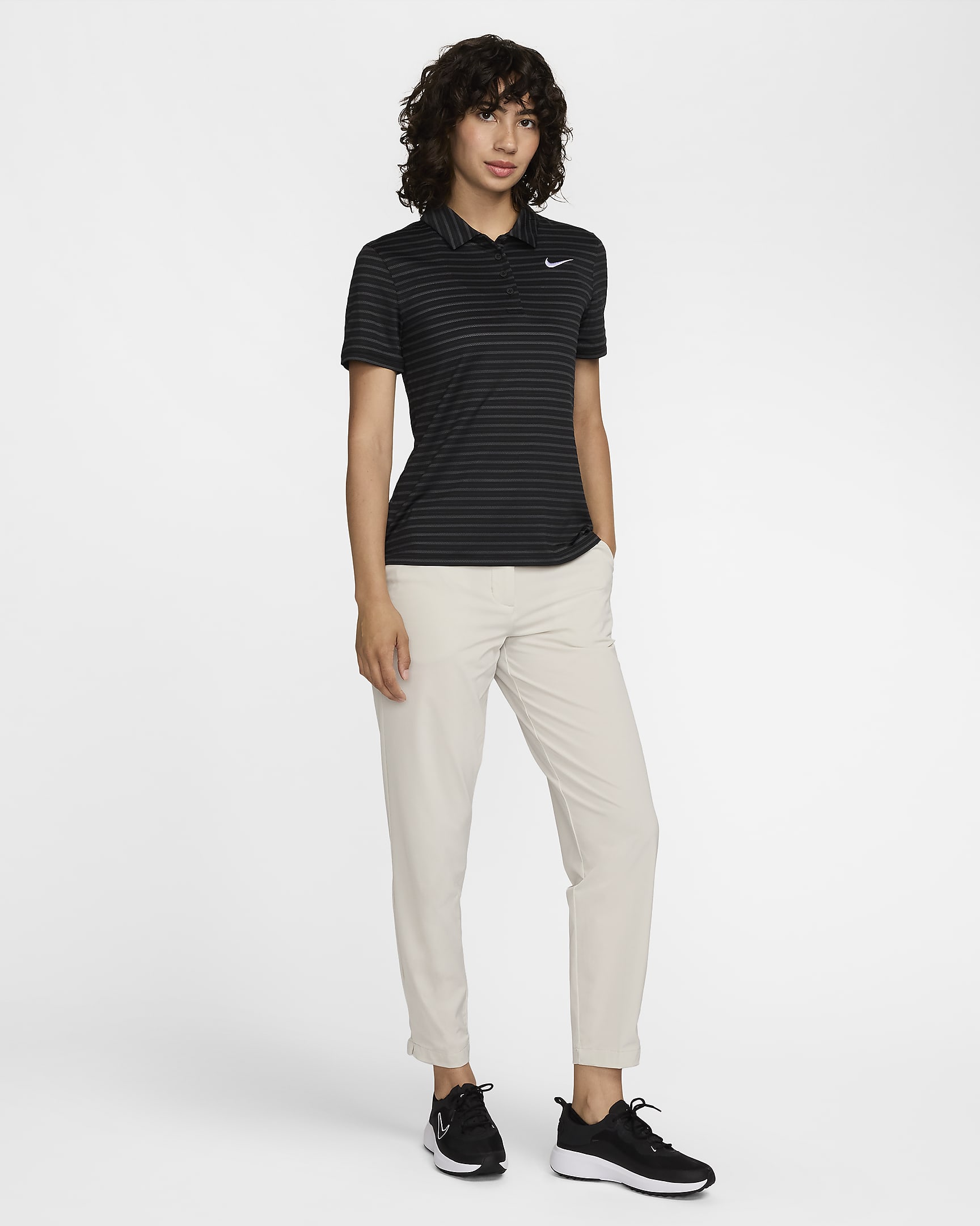 Pantalones de golf para mujer Nike Dri-FIT Tour - Hueso claro/Negro