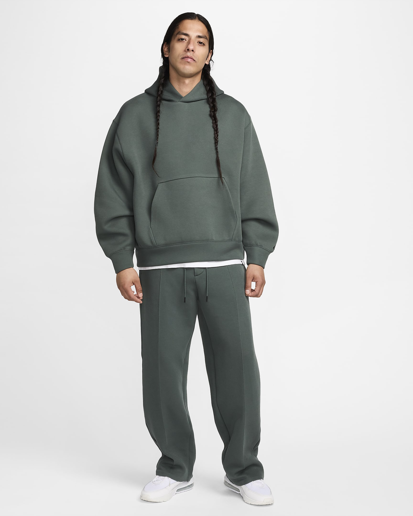 Sweat à capuche en tissu Fleece Nike Tech Reimagined pour homme - Vintage Green/Vintage Green