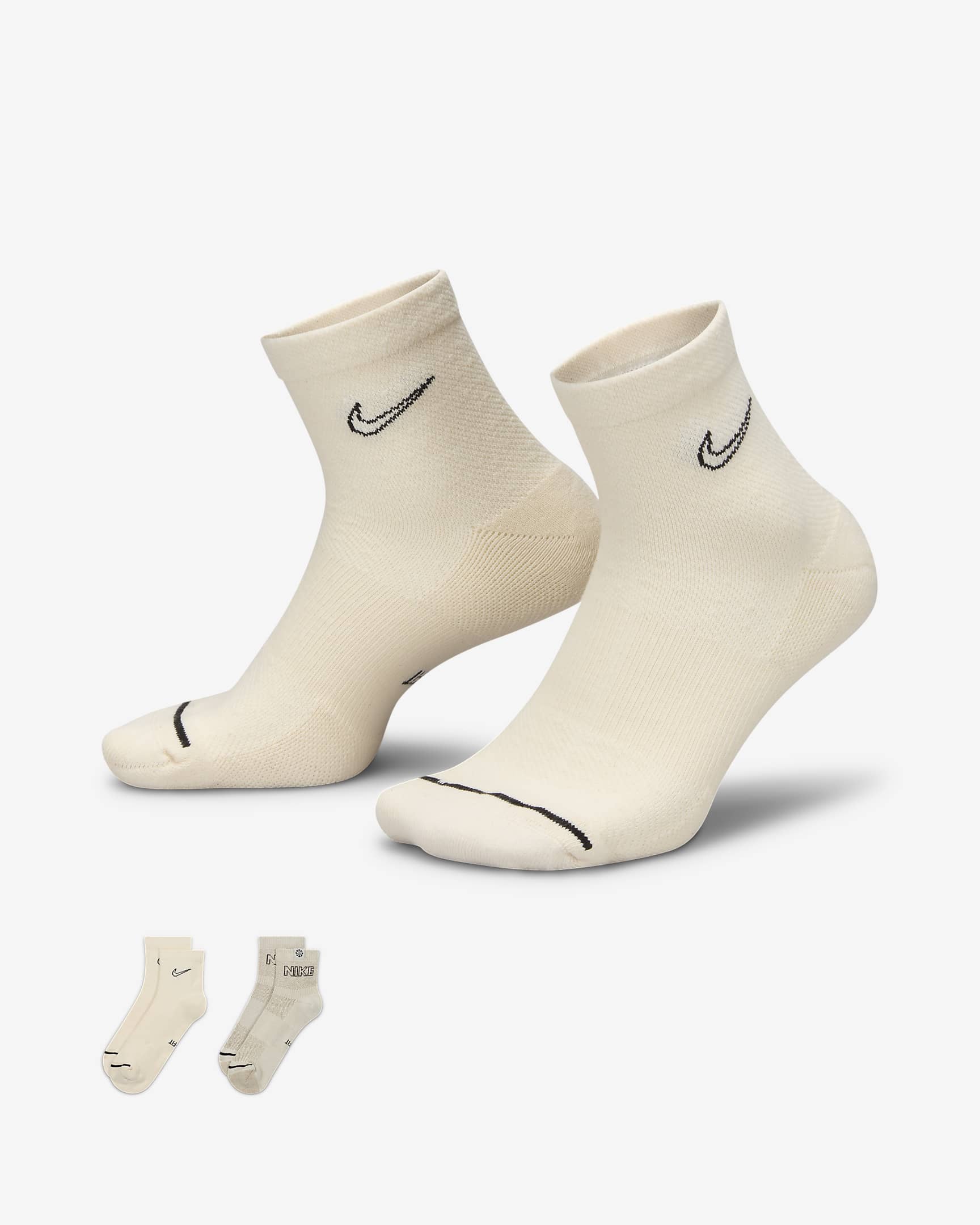 Nike Everyday Performance Ankle Socks (2 Pairs). Nike MY