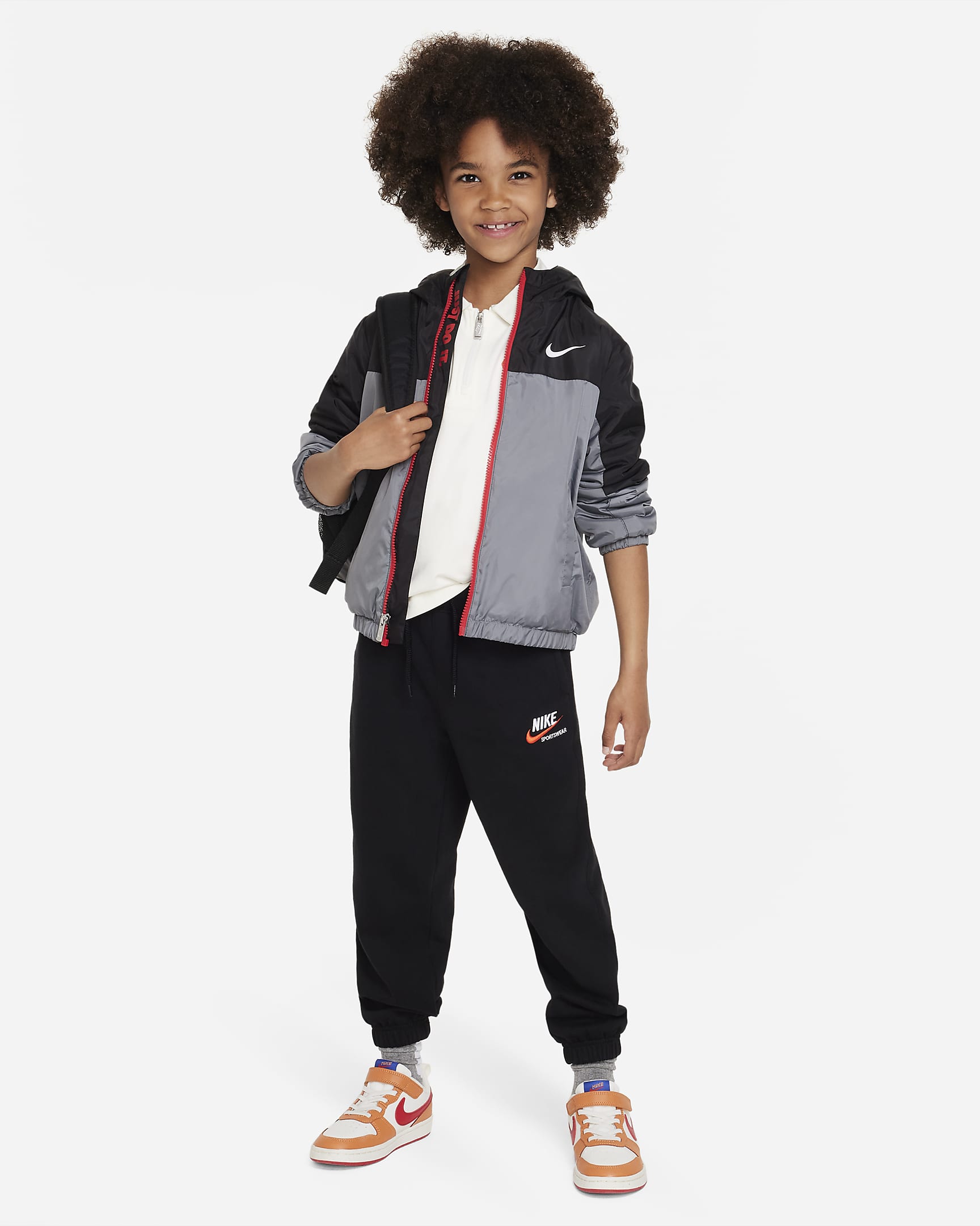 Nike Fleece Lined Woven Jacket Younger Kids' Jacket. Nike UK