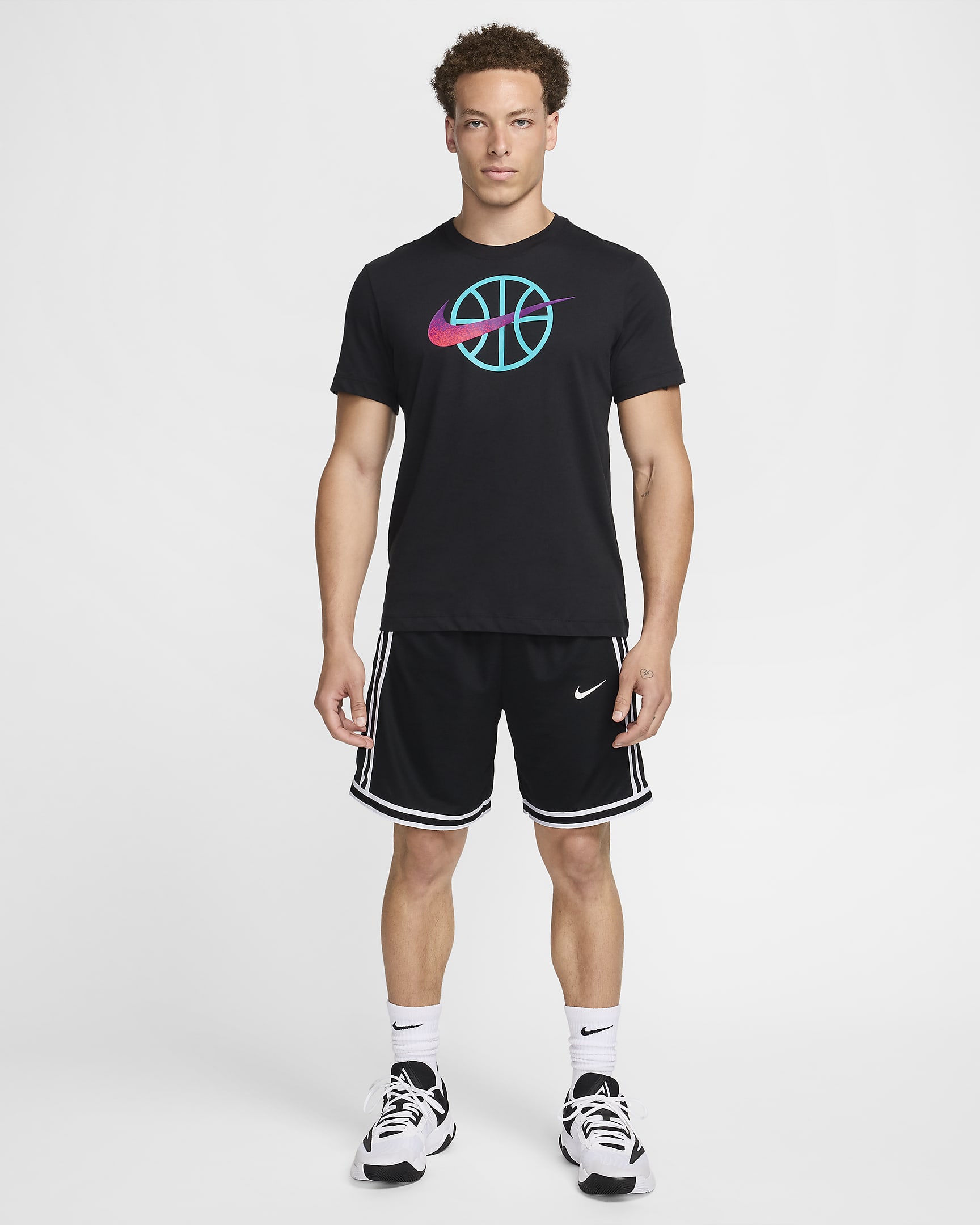 Ανδρικό T-Shirt μπάσκετ Dri-FIT Nike - Μαύρο