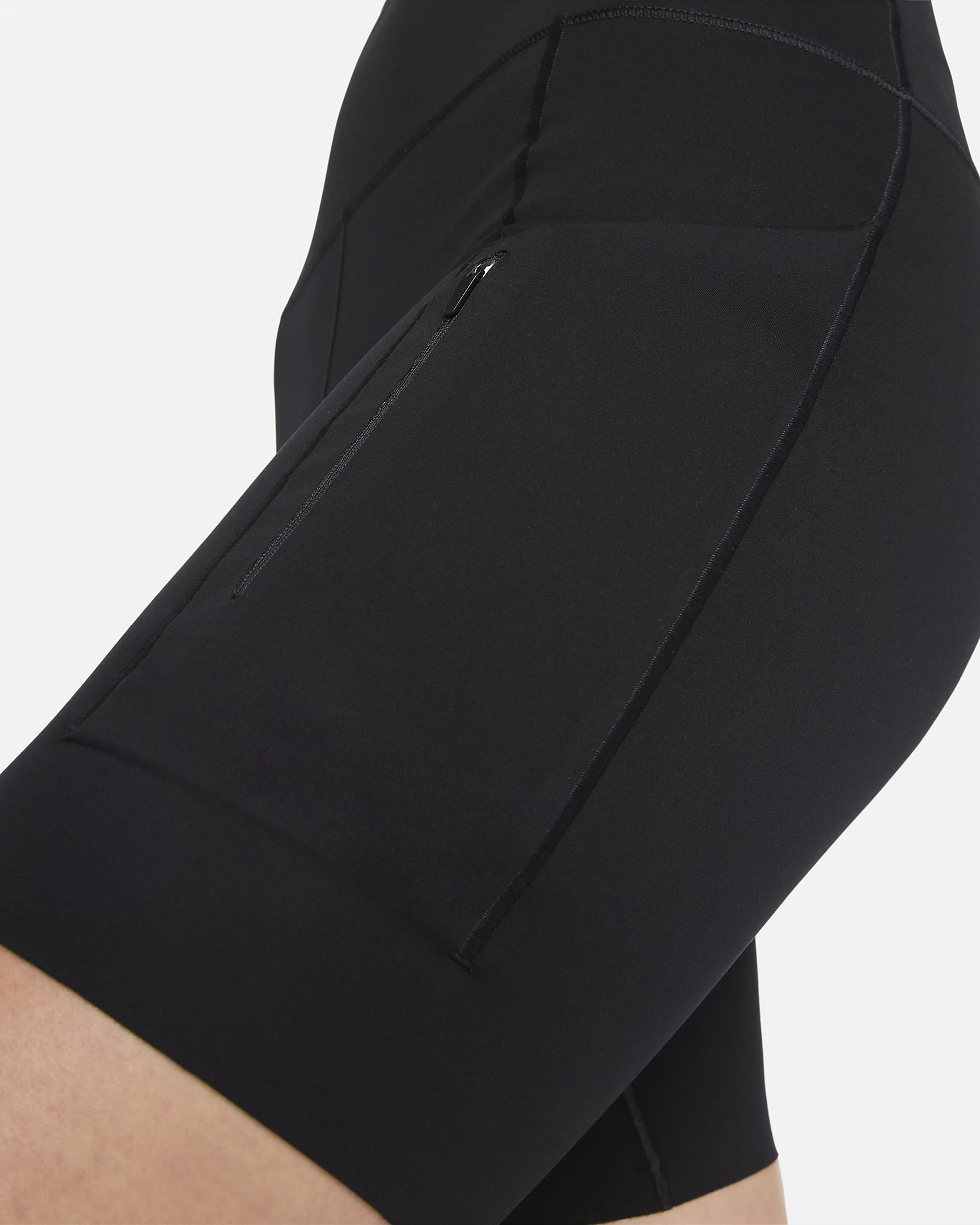 Nike Go Women's Firm-Support High-Waisted 20cm (approx.) Biker Shorts with Pockets - Black/Black