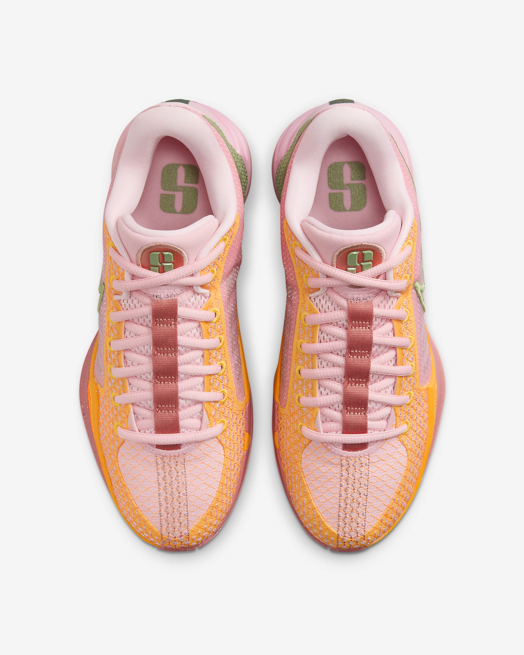 Sabrina 1 "West Coast Roots" Basketball Shoes - Medium Soft Pink/Total Orange/Laser Orange/Oil Green